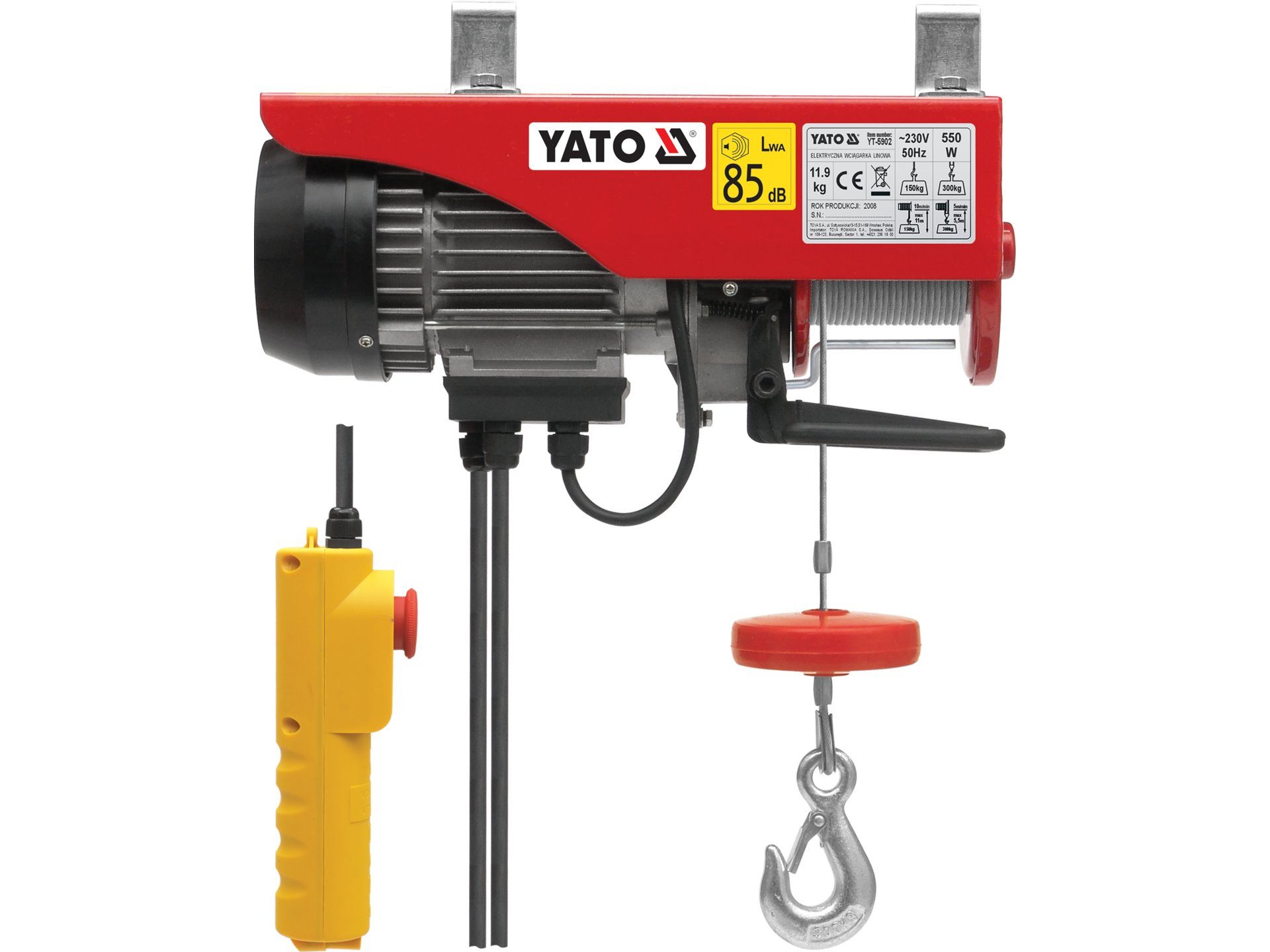 TRIZERATOP Kettenflaschenzug ELEKTR. WCIĄGNIK LINOWY 550W 150/300KG, (Elektroseilzug 550W 150/300kg), Qualität