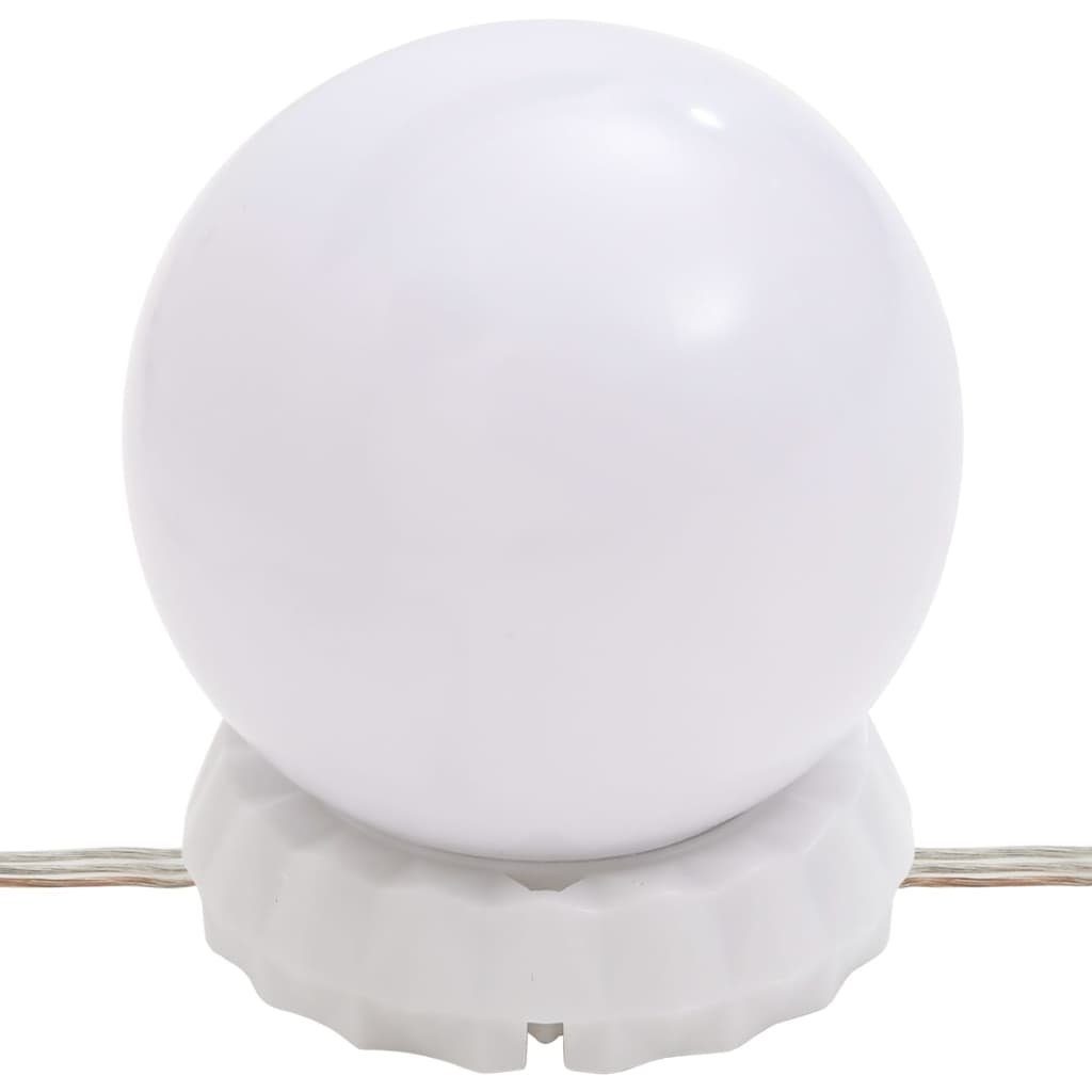 Kiefer cm Schminktisch LED Weiß mit 95x50x133,5 Massivholz furnicato