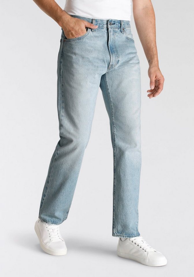 Levi\'s® Straight-Jeans 551Z AUTHENTIC mit Lederbadge, Aus angenehmer  Baumwollmischung