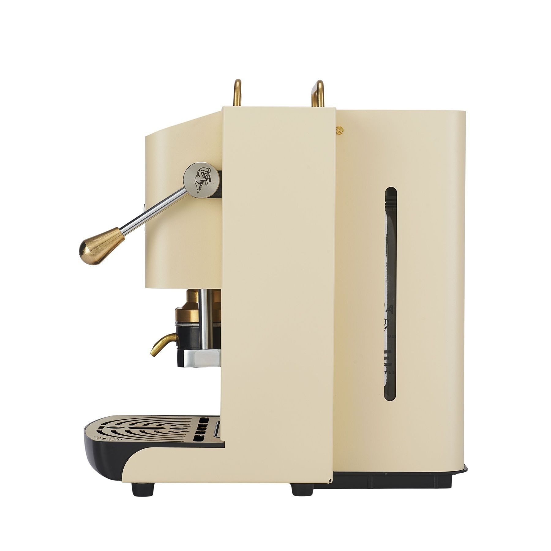 Faber Coffee Machines Kaffeepadmaschine Faber Pro Deluxe 3.0 Messing, ESE Pads, Messing-Details mit hochwertigem 3D-Logo