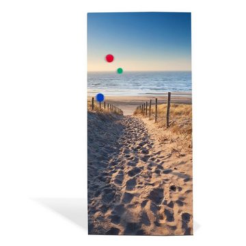 banjado Wandtafel Stahl Nordseestrand, (inkl. 4 Magnete, Stahlmagnettafel)