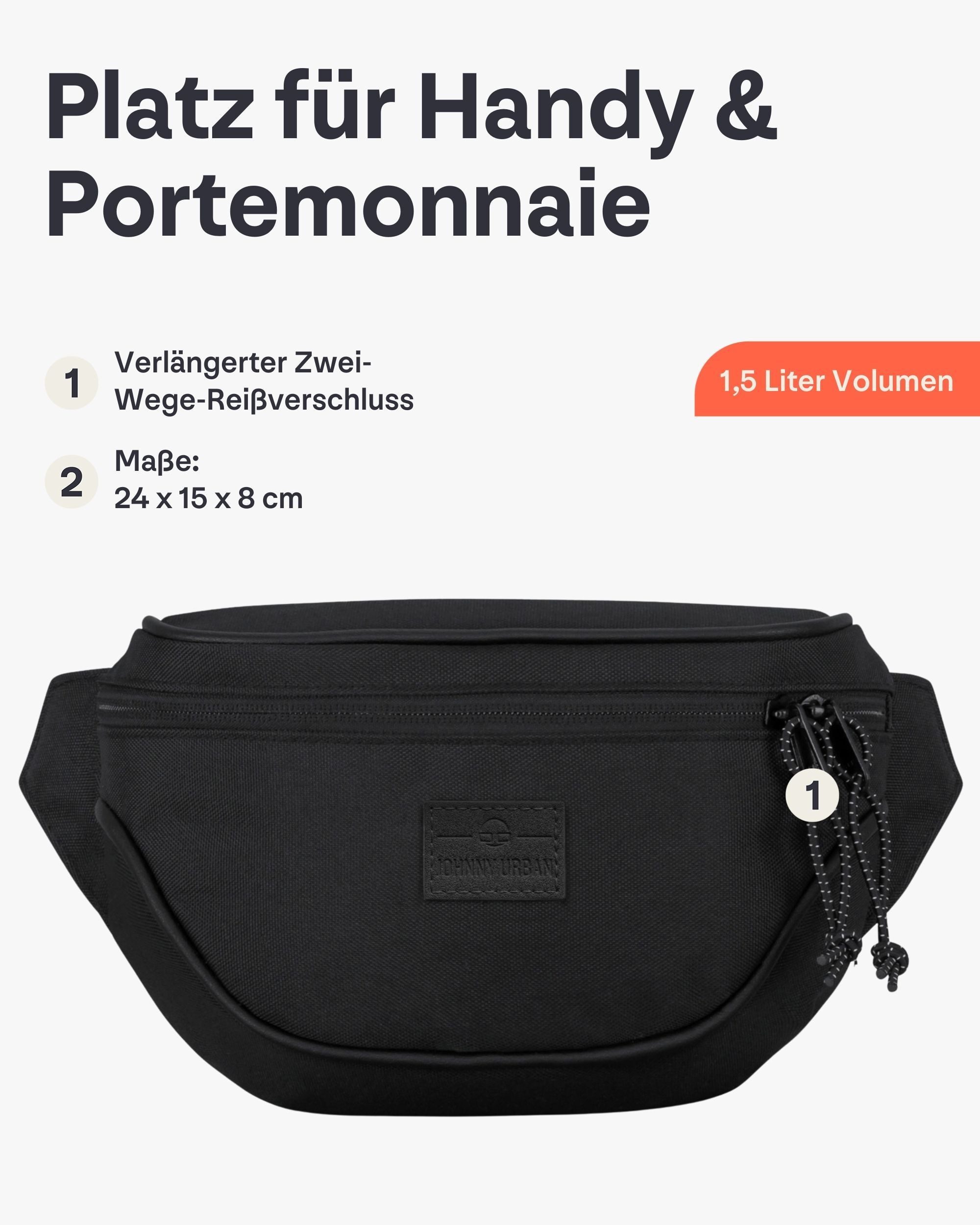 Johnny Urban Gürteltasche Ben Bauchtasche Damen Herren Wasserabweisend (1-tlg), Größenverstellbar, Wasserabweisend