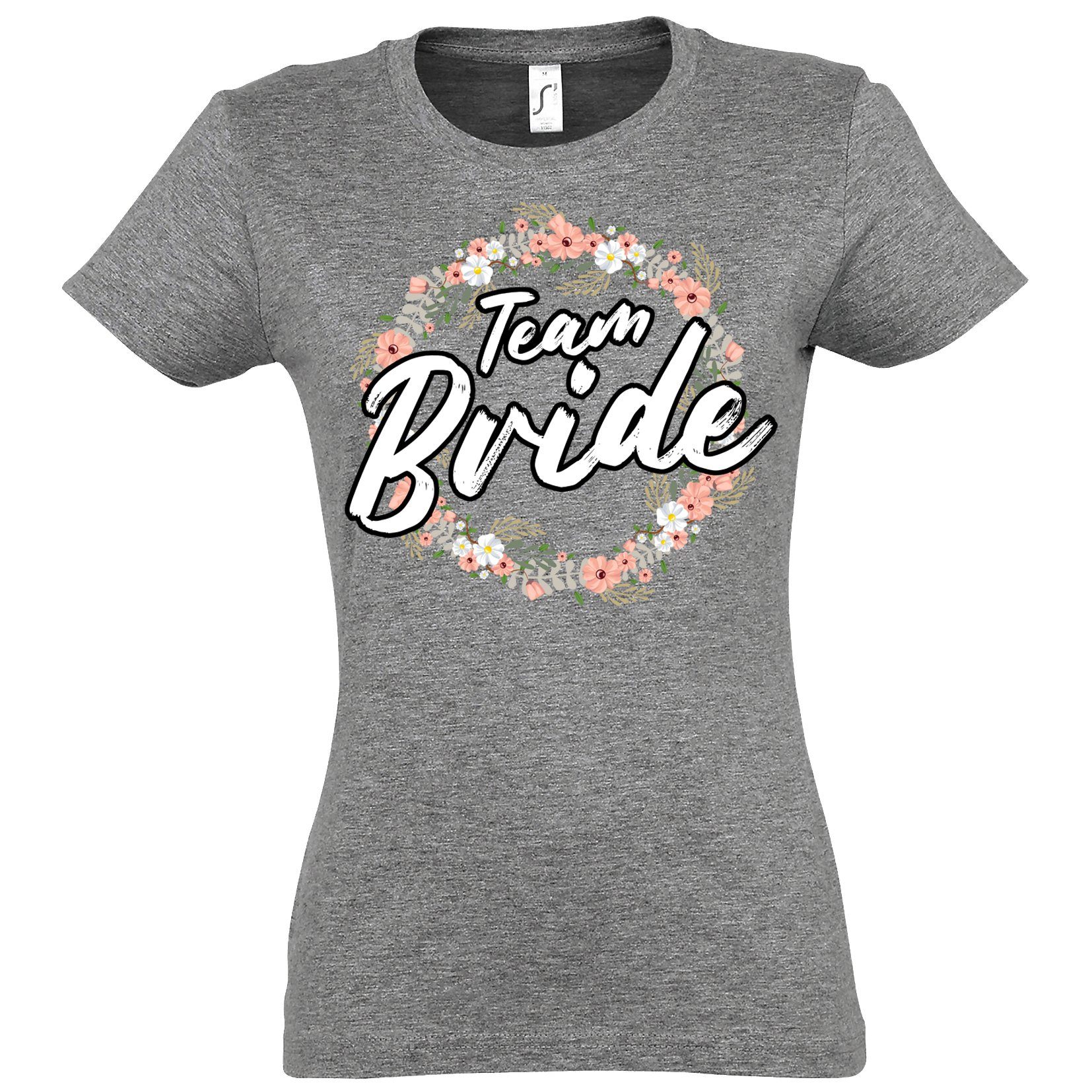 Youth Designz T-Shirt Team Bride Damen Shirt mit lustigem Hochzeit Frontaufdruck
