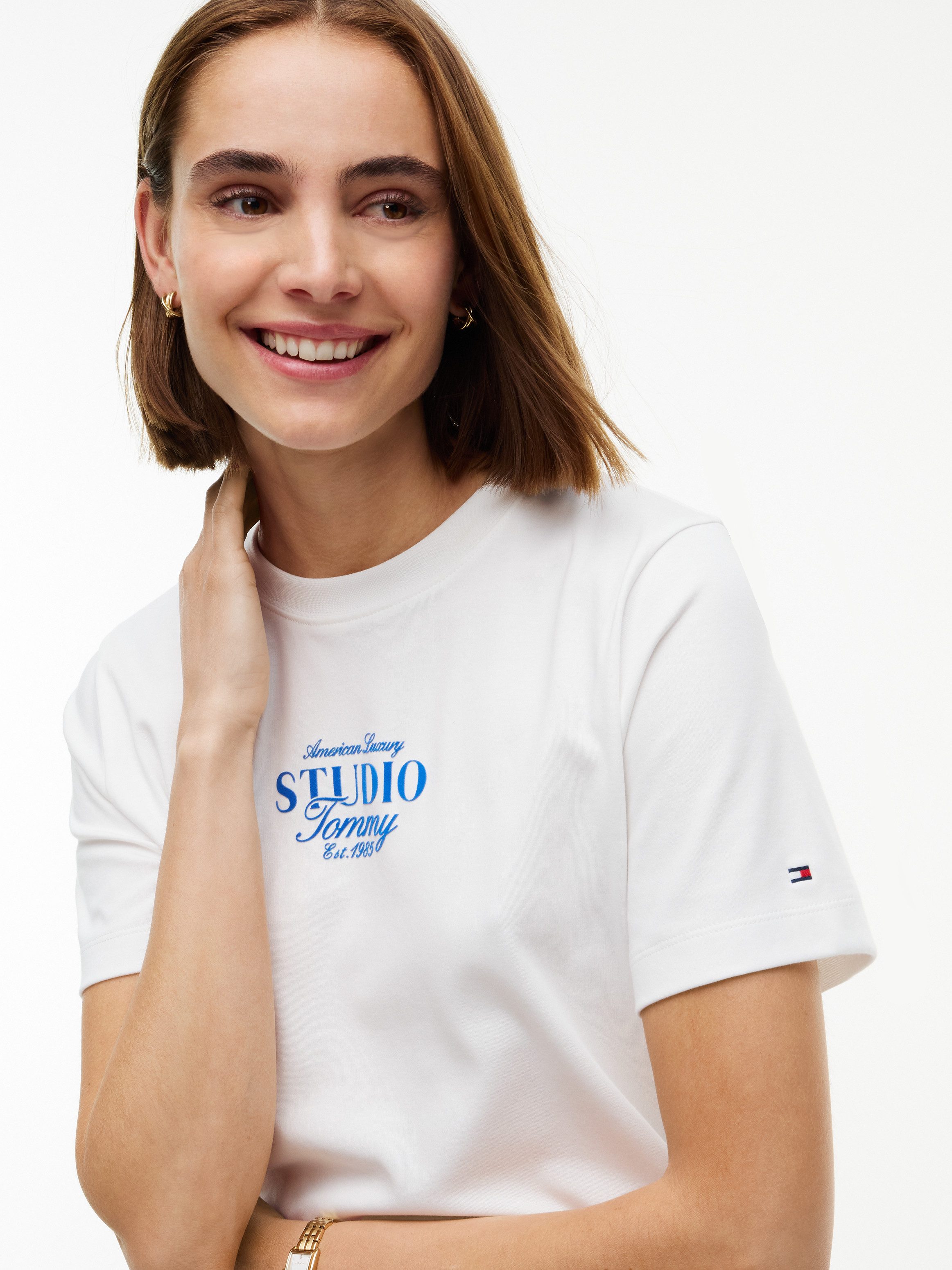 Tommy Hilfiger T-Shirt STUDIO TOMMY REG C-NK S/S TSHIRT Baumwolle, regular fit – Bild 2 von 5