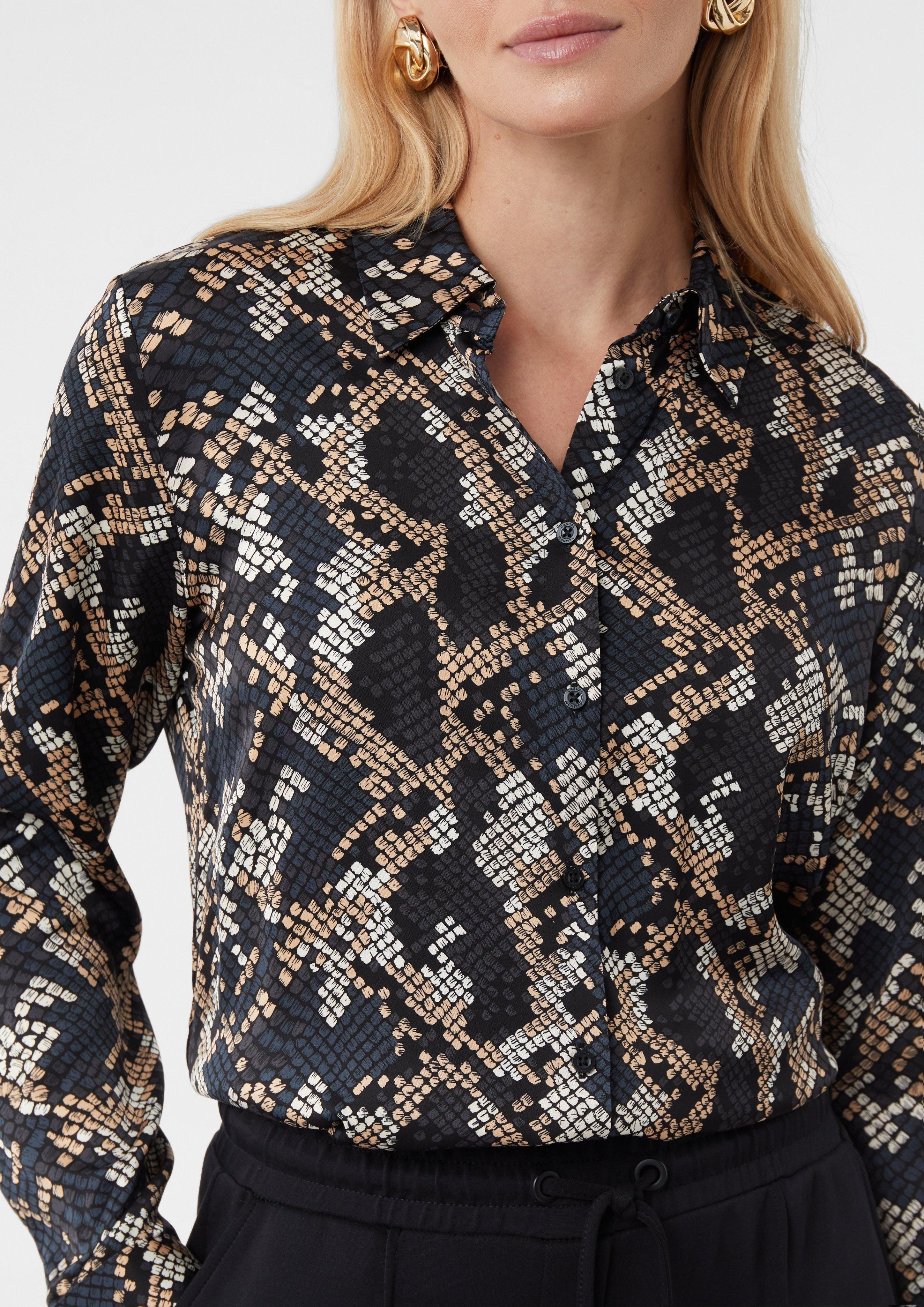 comma casual identity Langarmbluse Hemdbluse aus günstig online kaufen