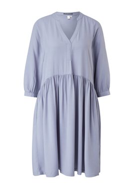 QS Minikleid Viskose-Kleid mit modischer Raffung Raffung