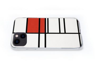 MuchoWow Handyhülle Komposition mit Rot und Weiß - Piet Mondrian, Handyhülle Apple iPhone 13, Smartphone-Bumper, Print, Handy