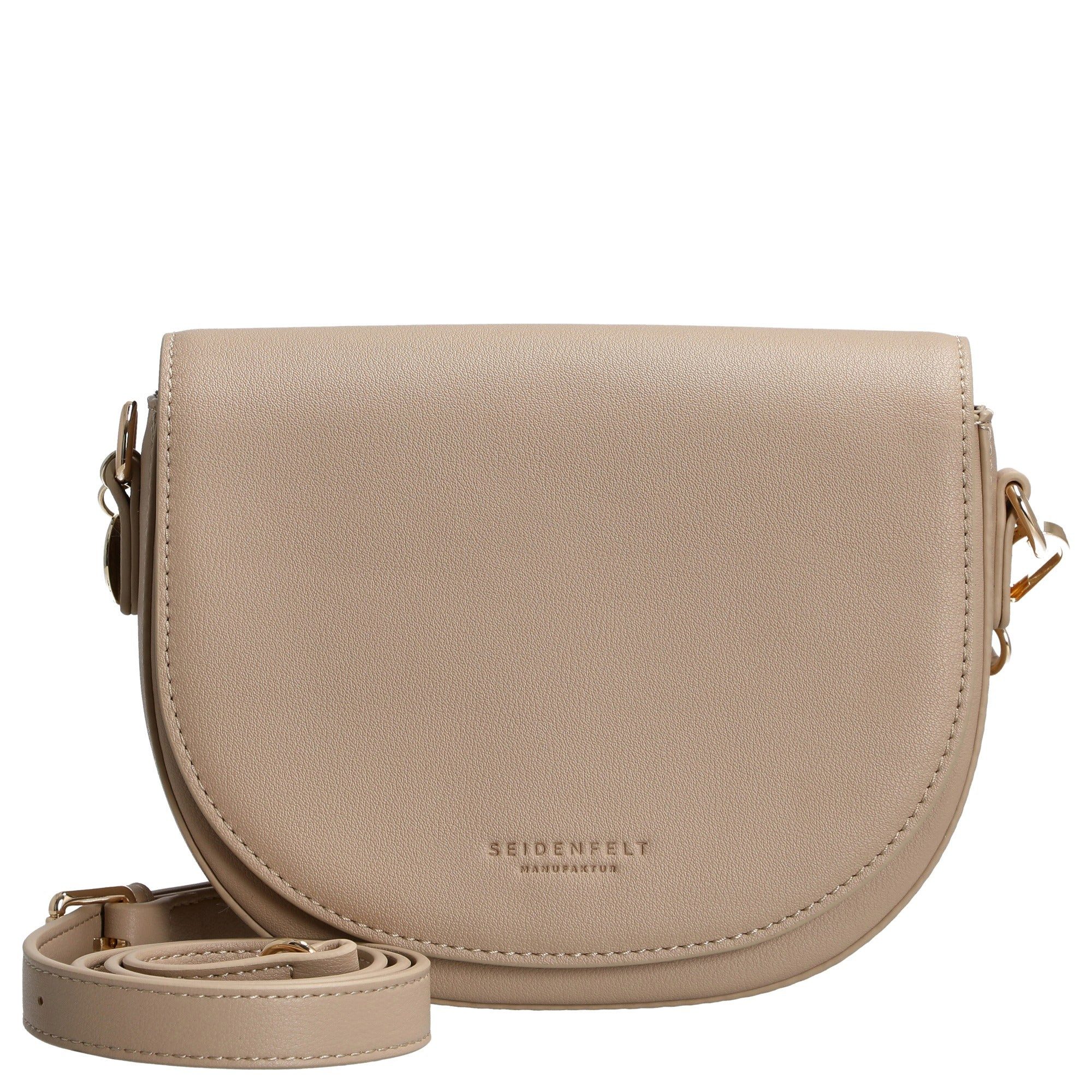 Seidenfelt Manufaktur Umhängetasche Nelma Saddle - Umhängetasche 18 cm (warm beige)
