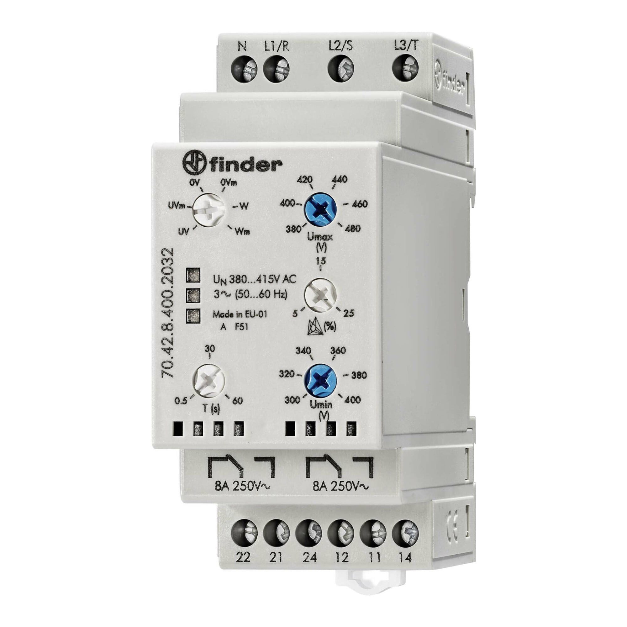 finder Spannungsprüfer Finder Netzüberwachung 3-Phasen, 380-415VAC 70.42.8.400.2032