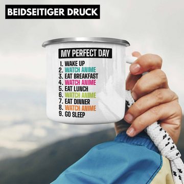 Trendation Thermotasse Trendation - Anime Emaille Tasse Geschenk Spruch KaffeeEmaille Tasse Geschenke Deko