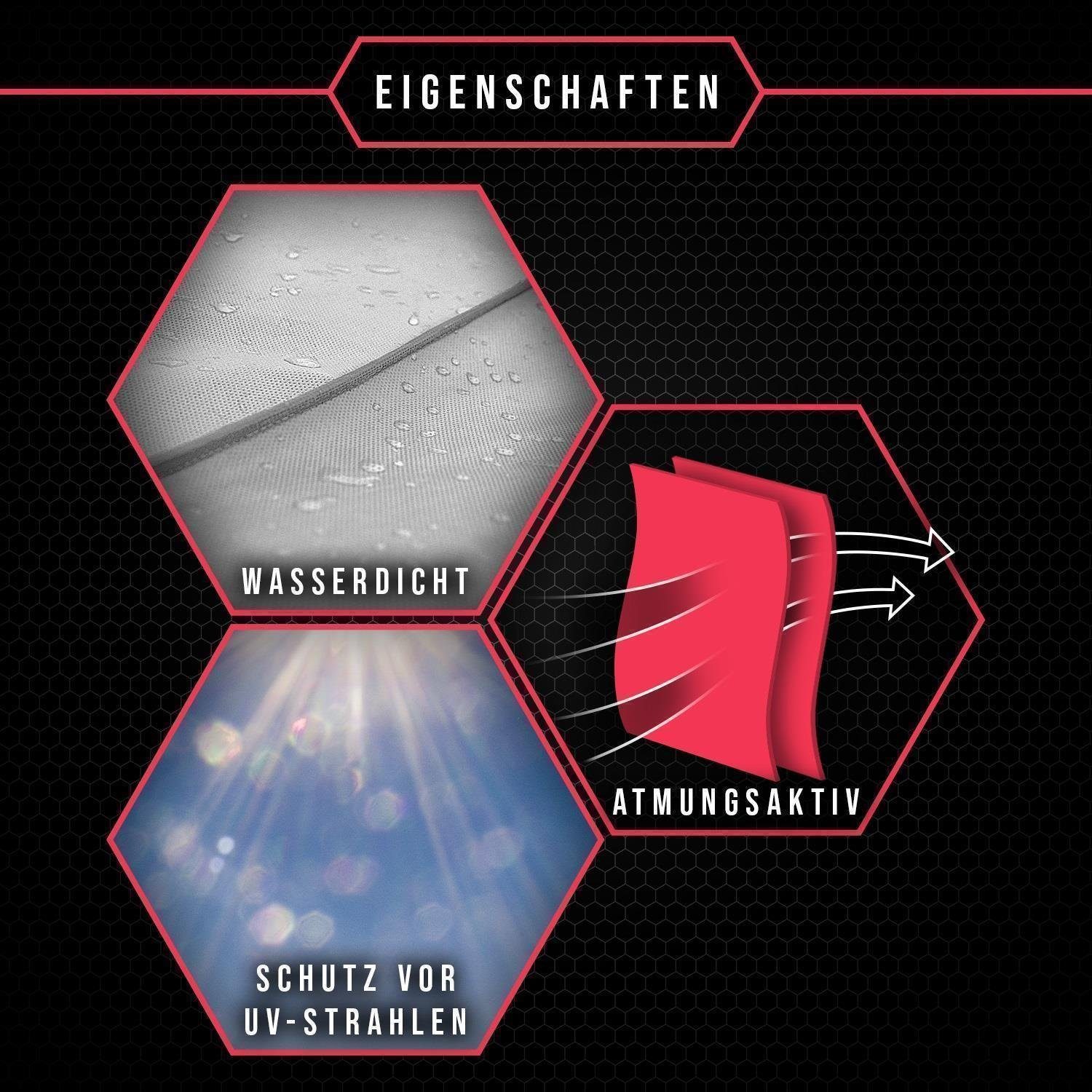 Auto Atmungs (300-310 Autoabdeckung Verschiedene Vollgarage Autoplane Cover Atmungsaktiv SAFERIDE Wasserdicht Schutzhülle Autogarage Länge), cm Größen Car