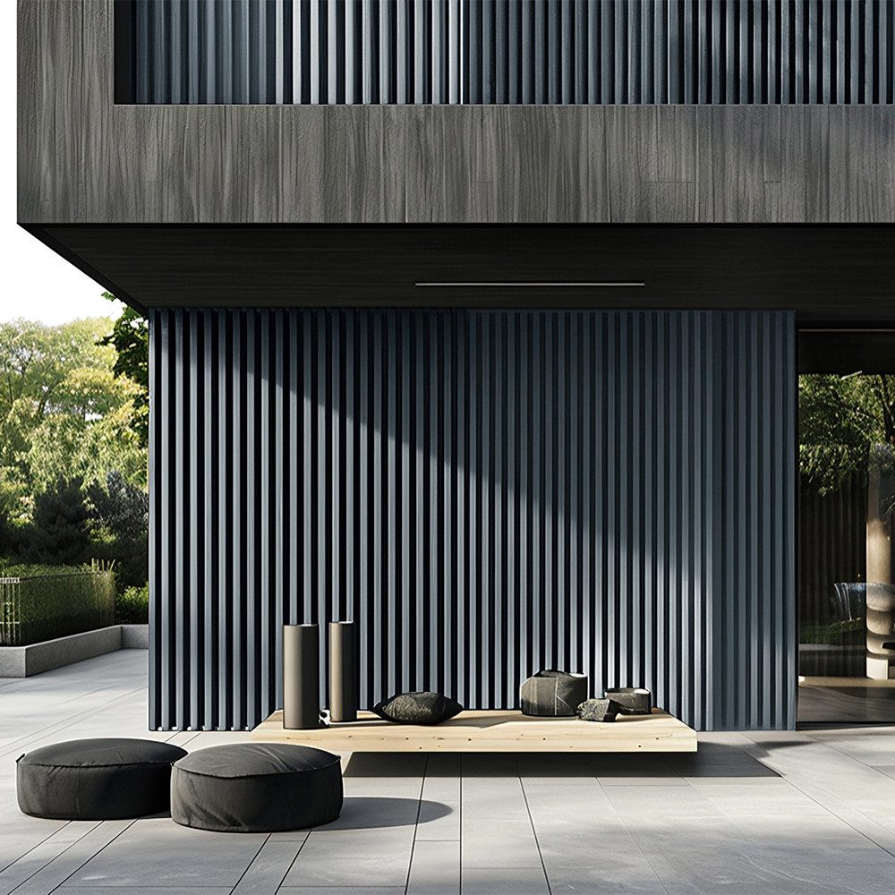 HOME DELUXE Wanddekoobjekt WPC Fassadenverkleidung DUVAR (5 St), Witterungsbeständig - Verkleidung für Außenwand, Fassade, Wandpaneele