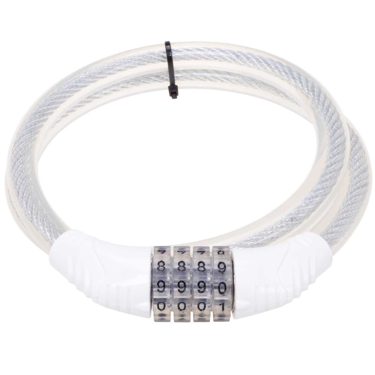 Filmer Multifunktionsschloss Geschütztes Zahlenschloss mit 4 Ringen Ø12 x 800 mm Stahlseil (1-tlg), Sicherheitsstufe 4