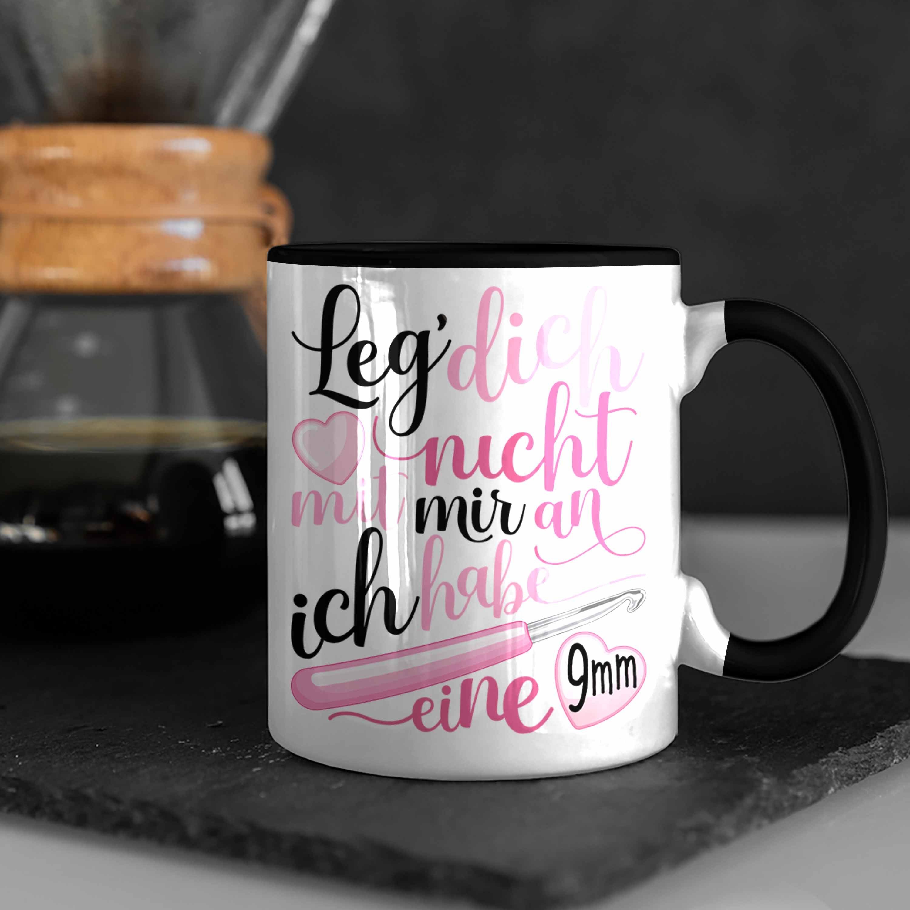 Ich Tasse Schwarz Spruch Stricken H Tasse Lustig Grafik Trendation Geschenk Geschenkidee Häkeln