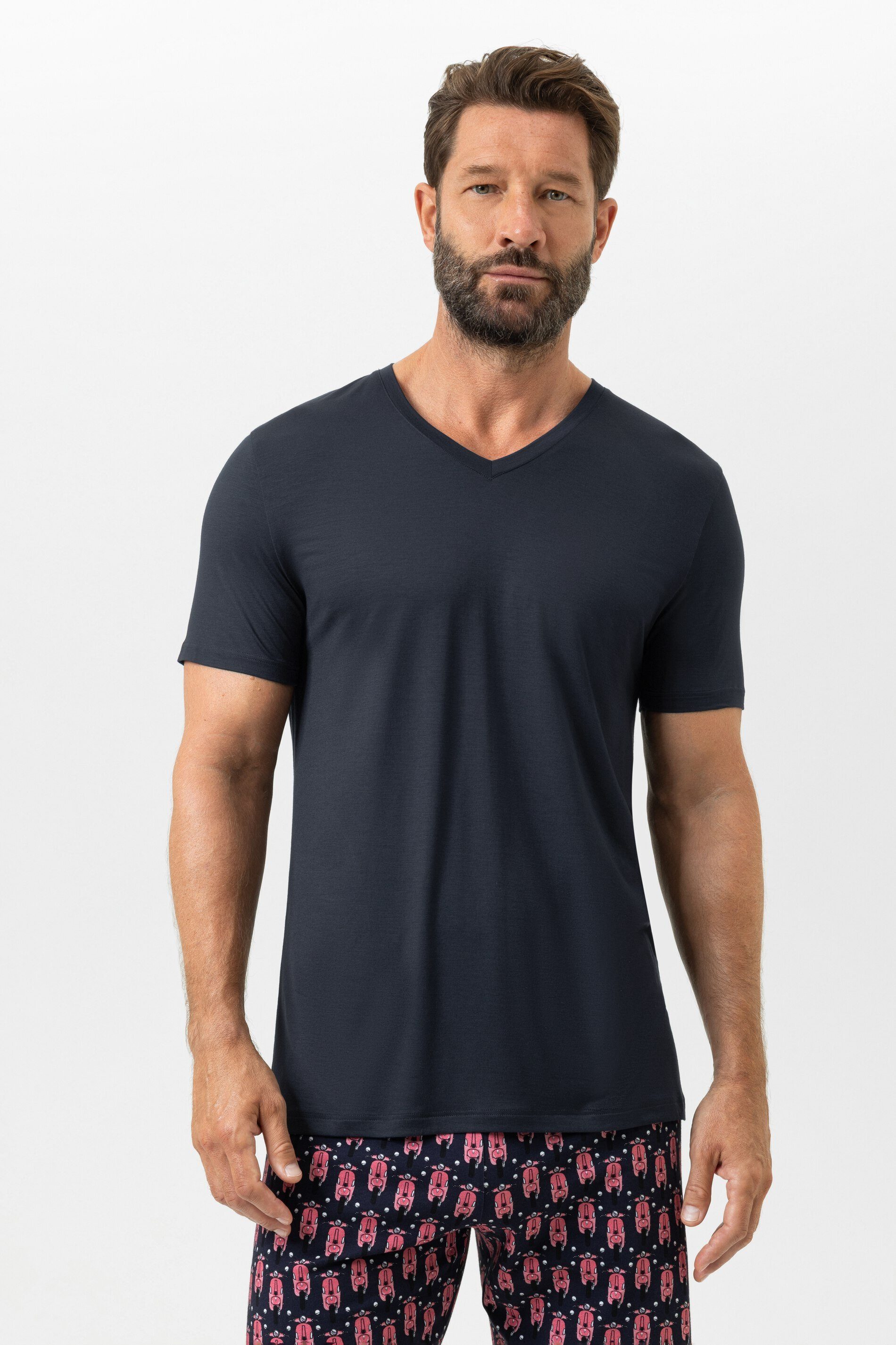 Pyjamaoberteil Mey Herren T-Shirt Serie Selection Uni Shirt