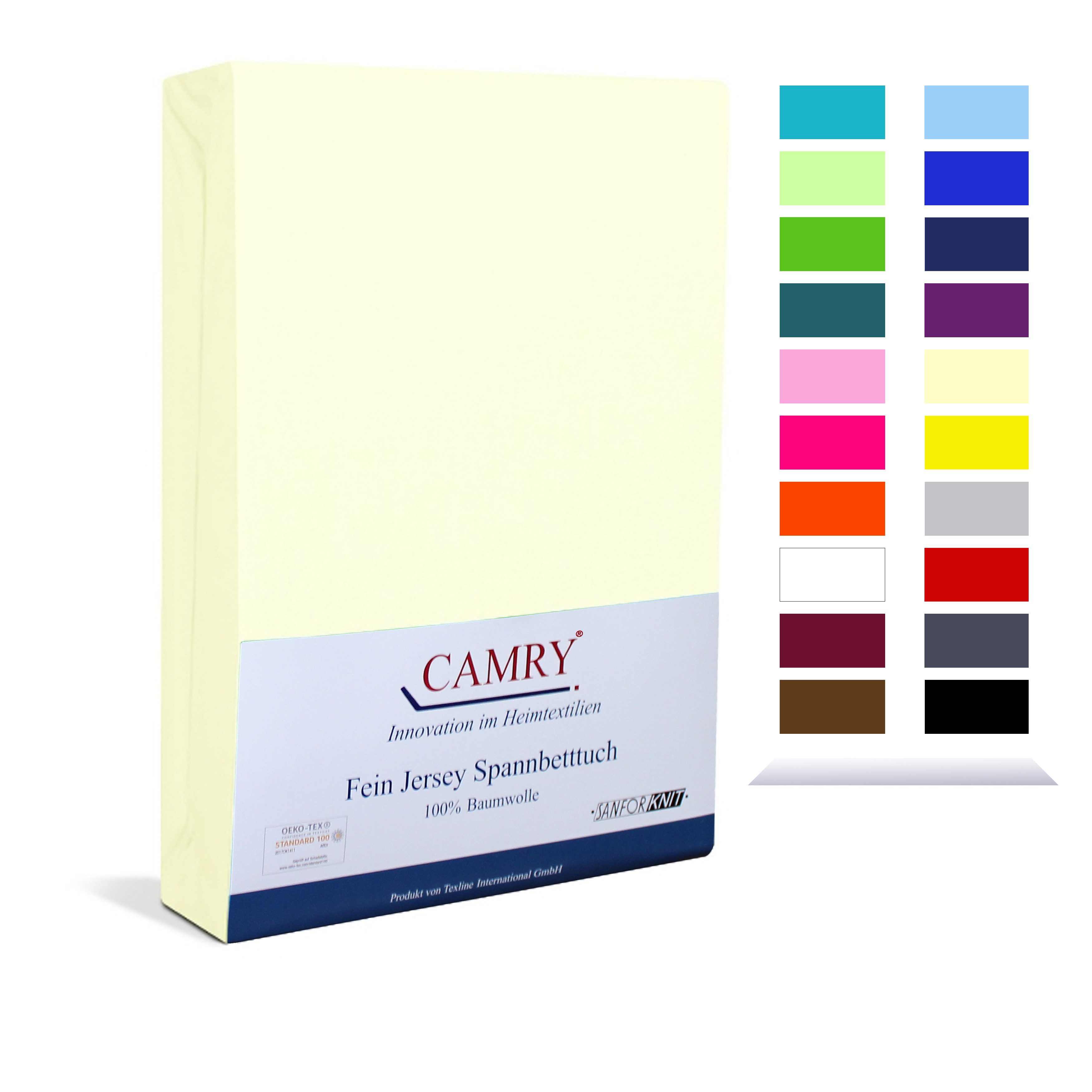 Camry Spannbettlaken CLASSIC, Jersey Baumwolle, Gummizug: rundum, viele Far günstig online kaufen