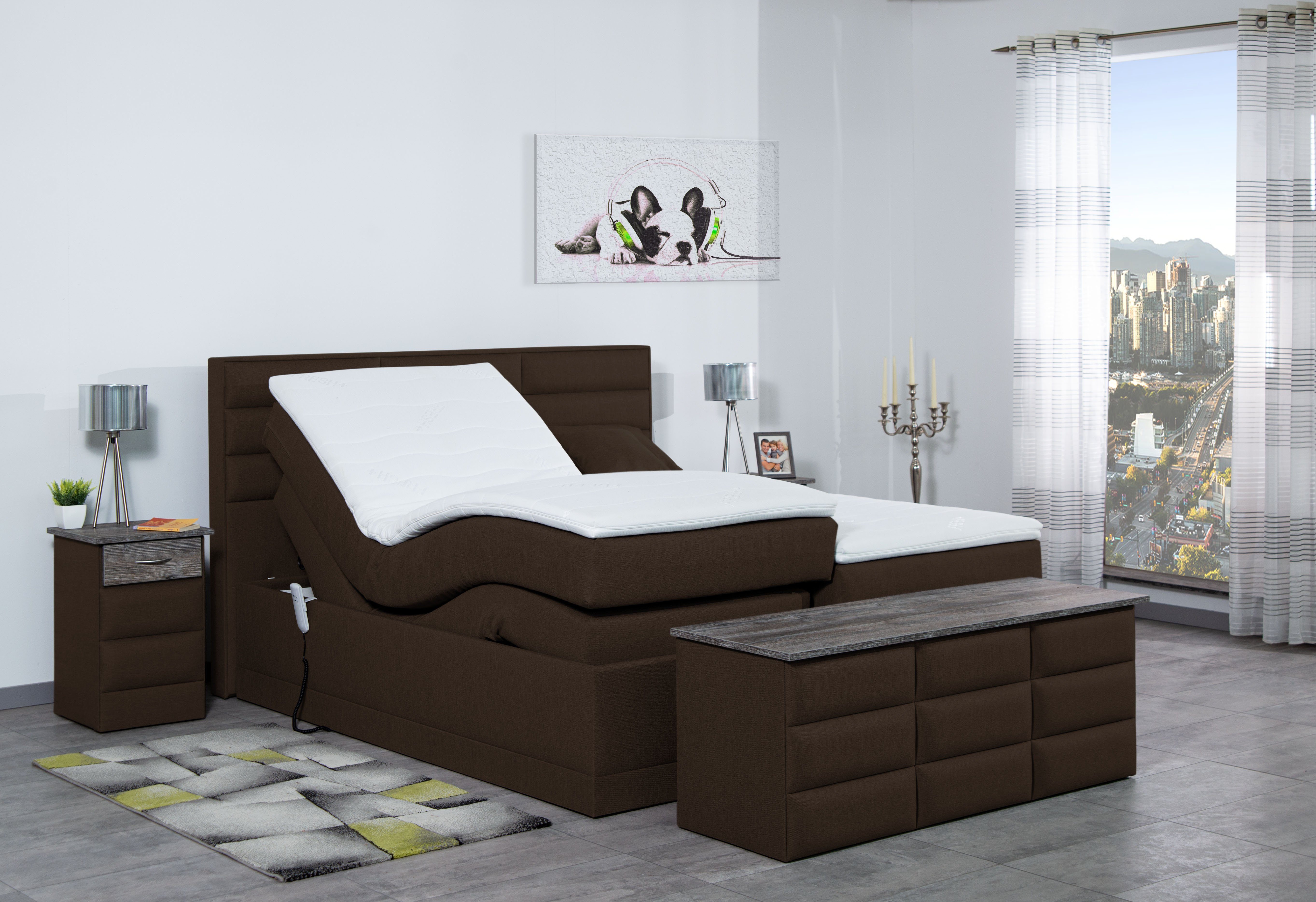 Meisterbetten Boxspringbett Pino (mit Motor, 7-Zonen günstig online kaufen