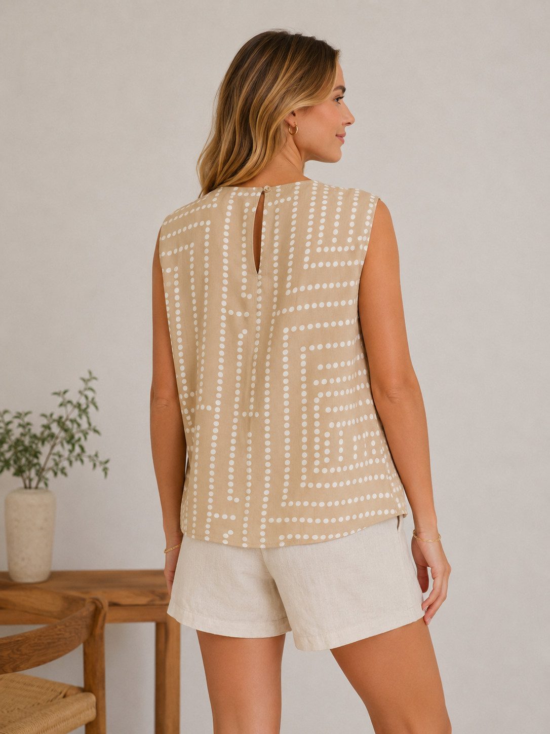 Vila Tanktop VIFRELLI KLEO S/L O-NECK SHORT TOP