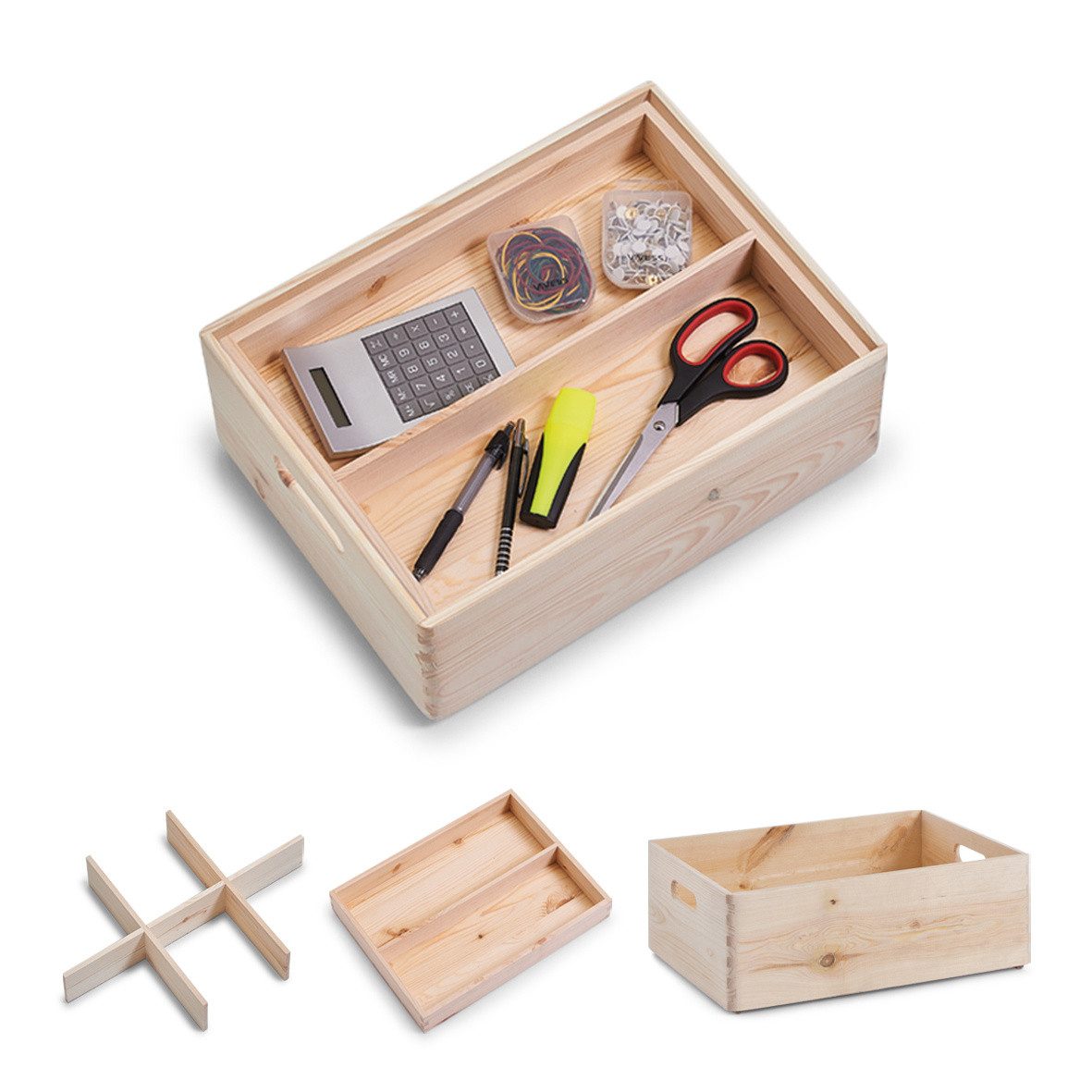 Zeller Present Allzweckkiste zeller Allzweckkisten Set 3tlg. BHT 30x15x40 cm beige