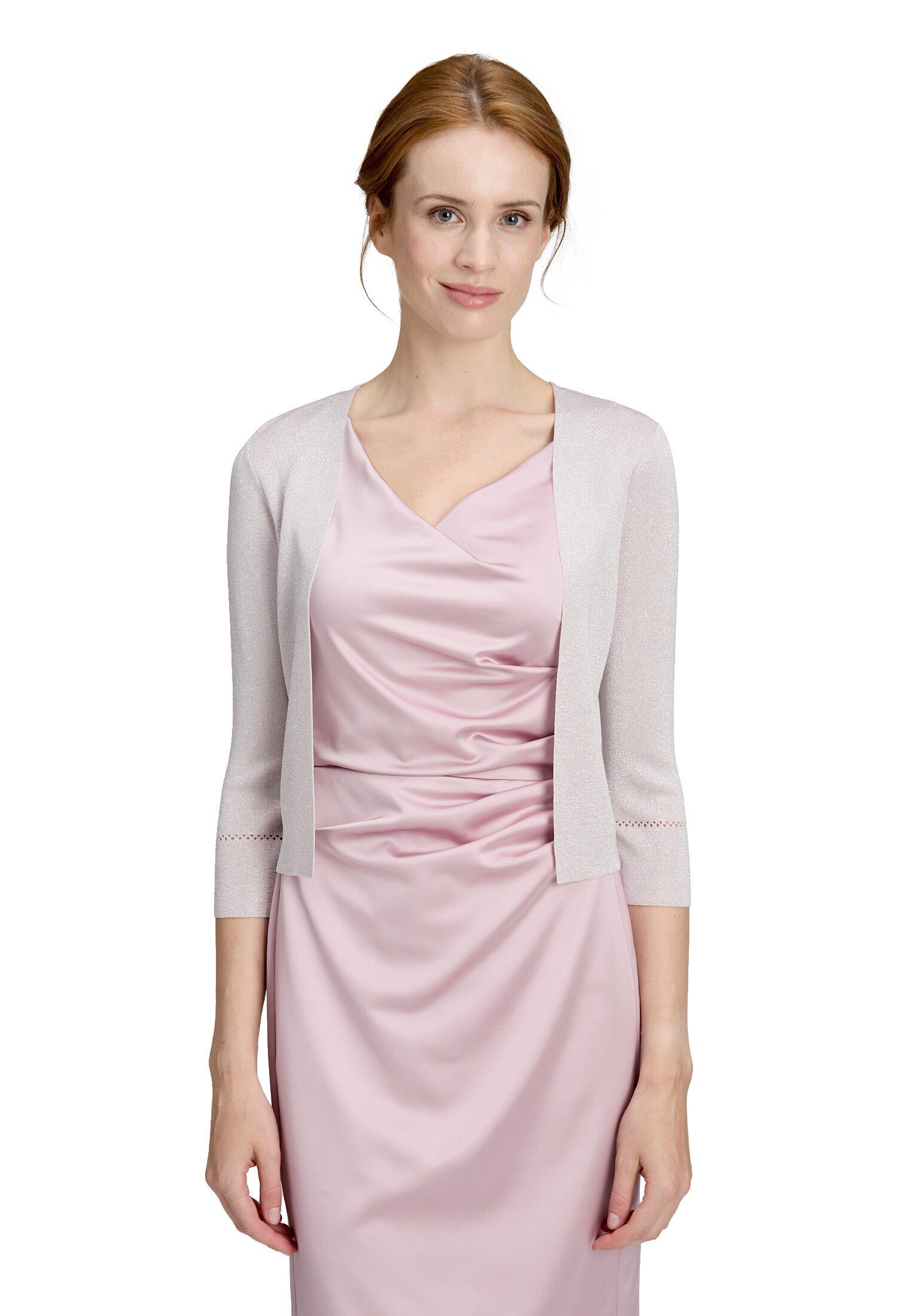 Vera Mont Strickjacke Damen ohne Verschluss (1-tlg) Glitzer