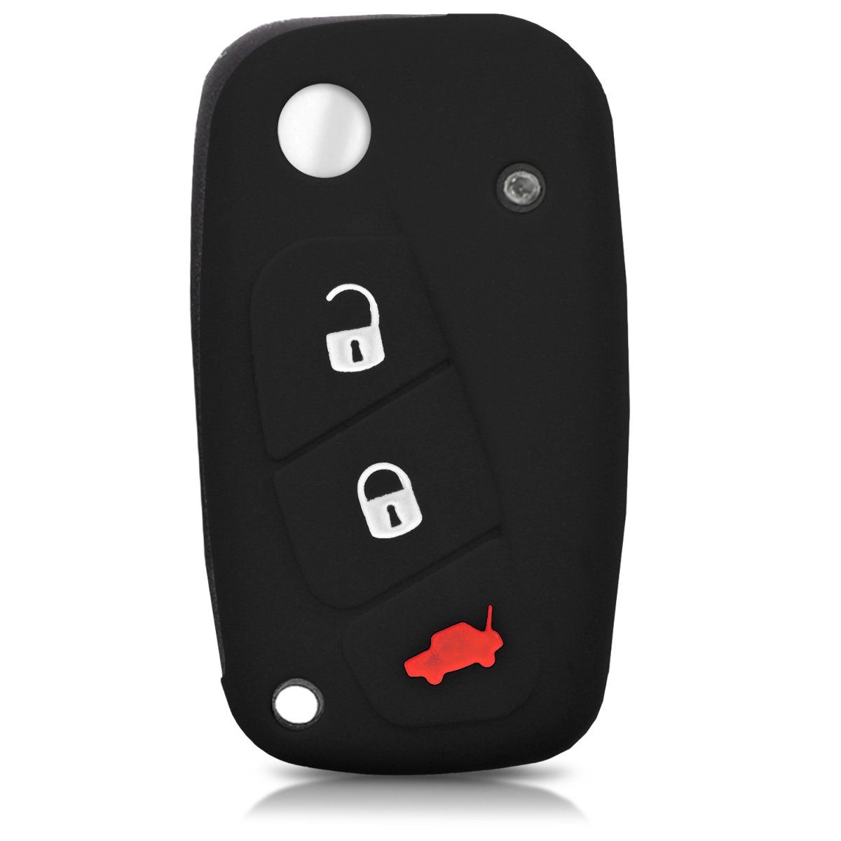 kwmobile Schlüsseltasche Autoschlüssel Silikon Autoschlüssel, Fiat Lancia Schlüsselhülle Cover Case Schlüssel für 3-Tasten Hülle