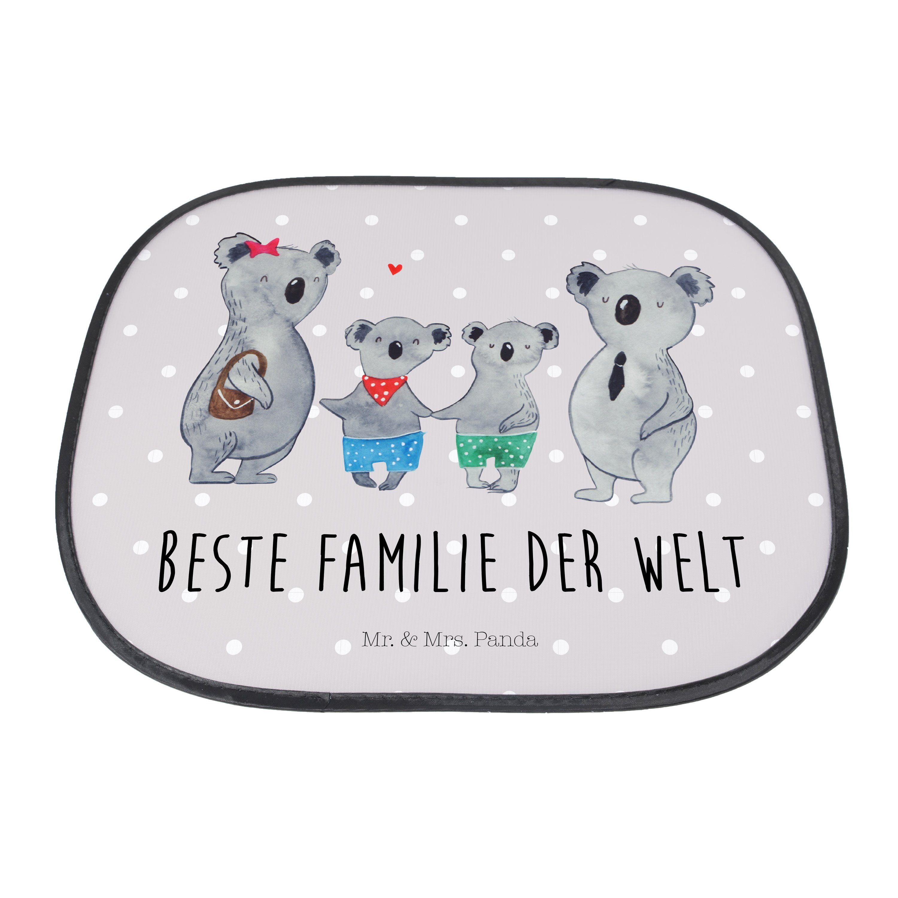 Pastell Familie Geschenk, Mr. Sonnenblende, Panda, - - Aut, Sonne Seidenmatt Koala zwei Mrs. & Grau Sonnenschutz