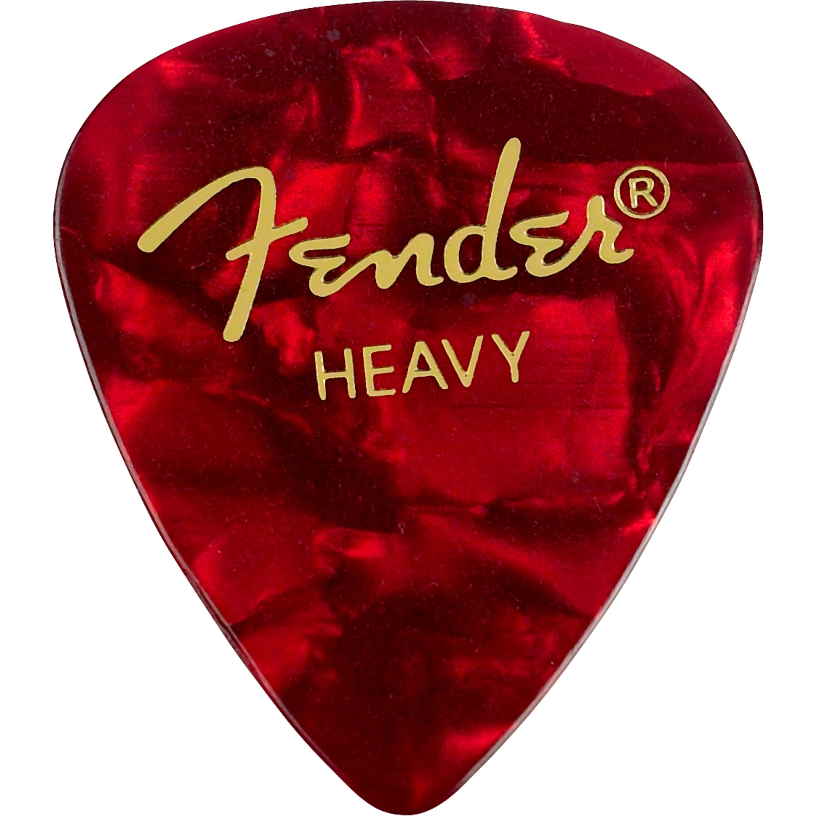 Fender Plektrum, Picks 351 Red Moto Heavy - Plektren Set