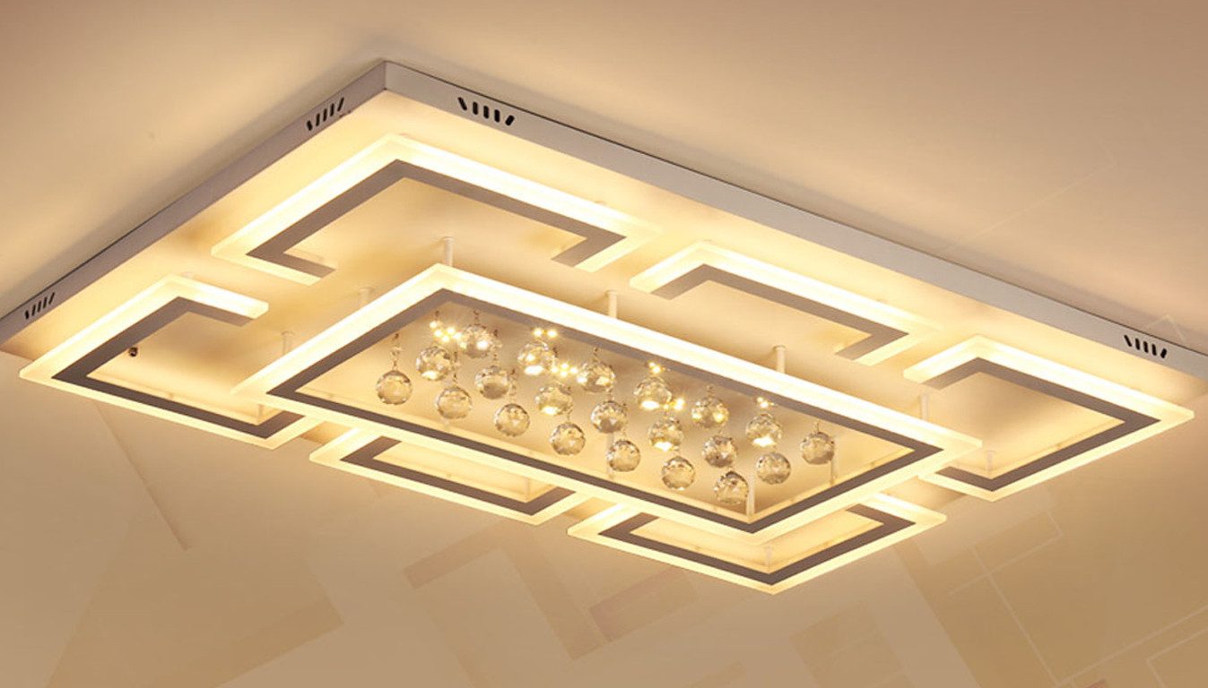 Eurotondisplay LED Deckenleuchte LED Pendelleuchte Kristall Fernbedienung D günstig online kaufen