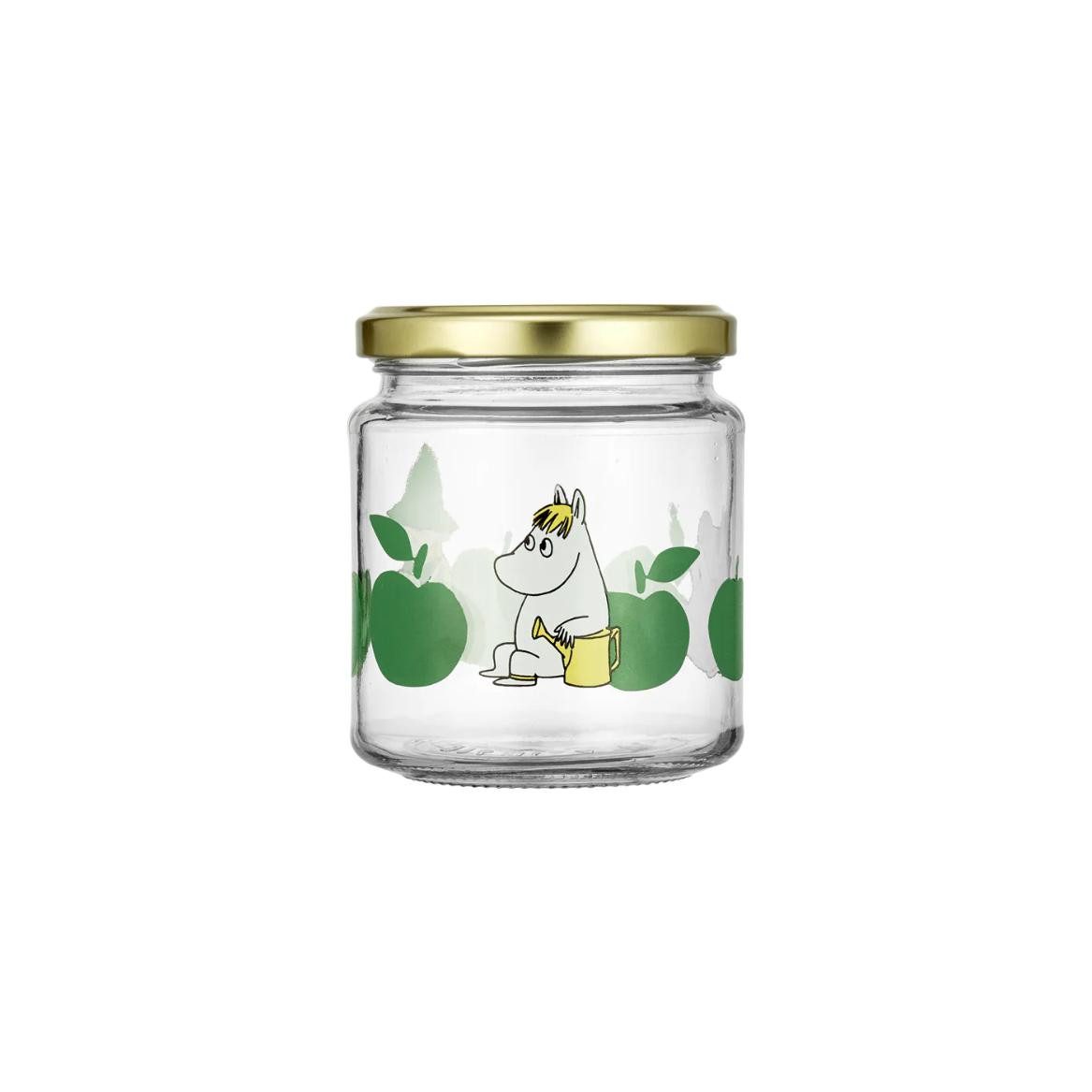 Muurla Vorratsdose Glas mit Schraubverschluss Moomin Joyful Apples (0,3L)