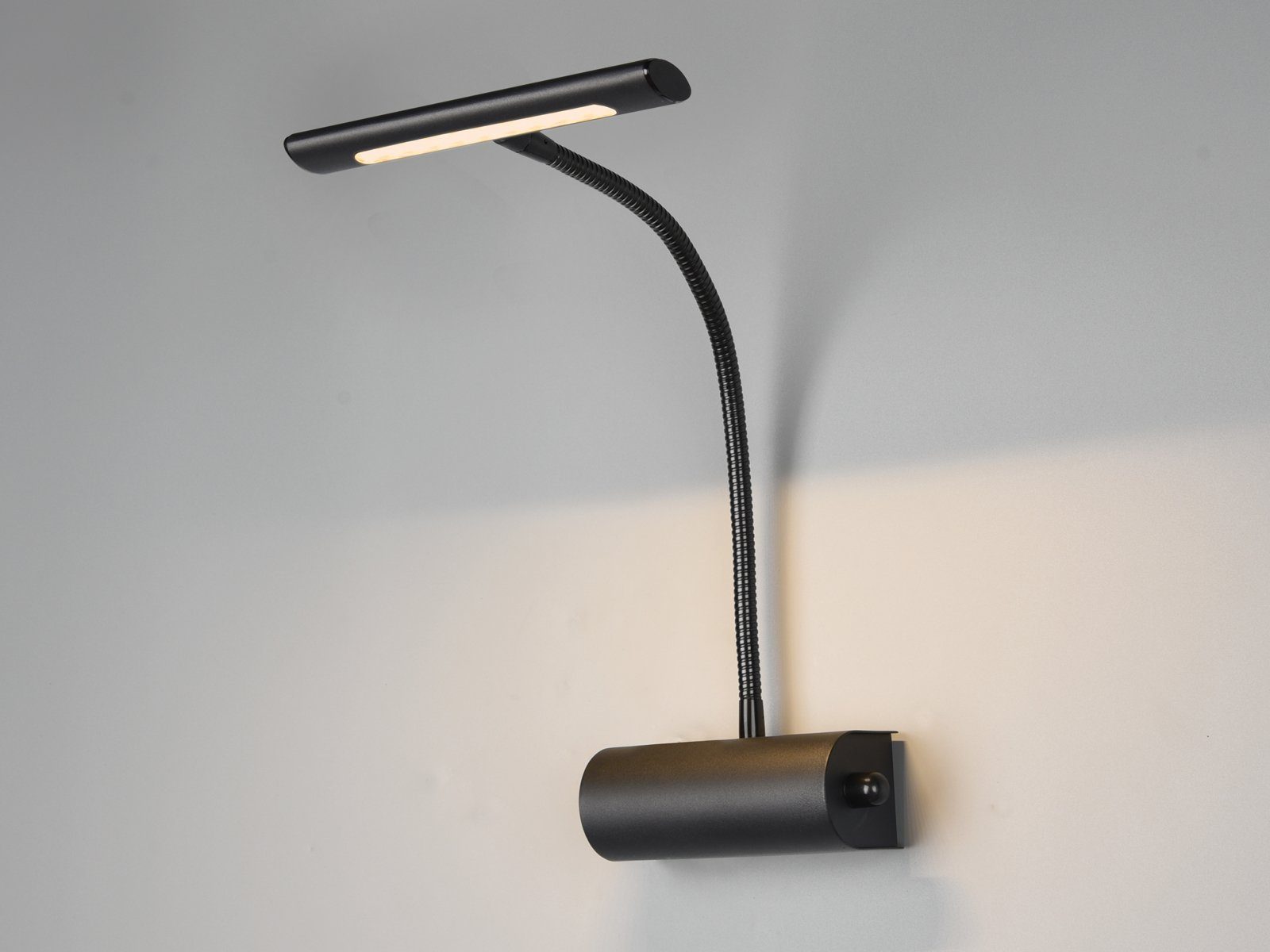 TRIO Leuchten LED Bilderleuchte, Dimmfunktion, LED fest integriert, Über Drehdimmer stufenlos dimmbar, Warmweiß, Wandleuchte zur gezielten Bilder-Beleuchtung mit Flex-Arm, Breite 18cm