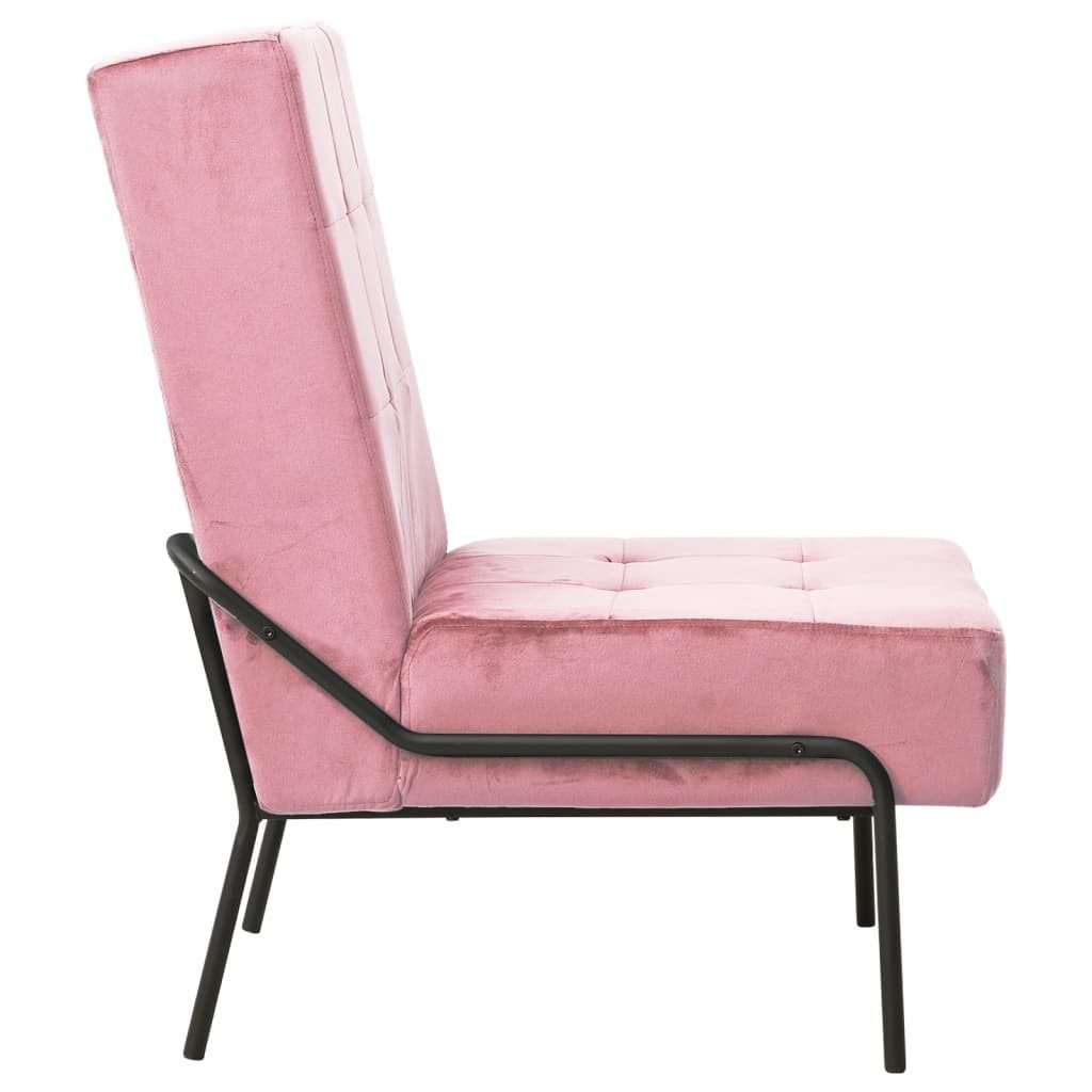 furnicato Polsterstuhl Stylischer Relaxstuhl Rosa und Schwarz 65 x 79 x 87 cm (1 St)