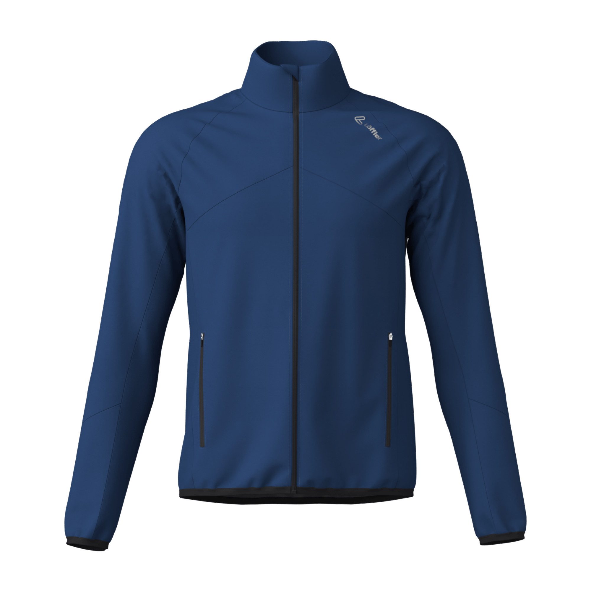 Löffler Softshelljacke Softshell-Laufjacke Alpha AB Light (winddicht, atmungsaktiv) navyblau