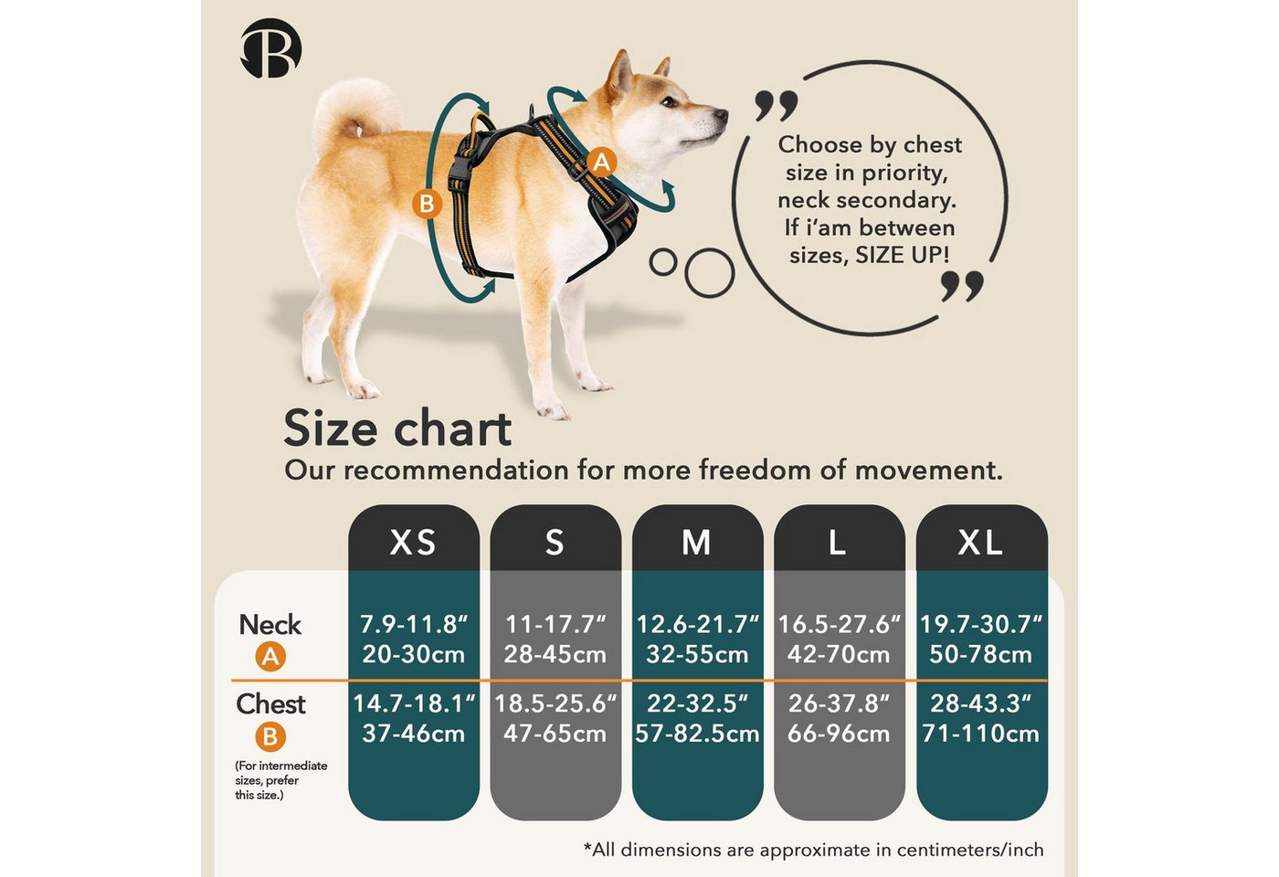 Thumbnail - Bluzelle Hunde-Sicherheitsgeschirr Hundegeschirr mit Tasche / grosse Hunde XL / Anti-Zug Reflektierend, Polyester, Nylon...