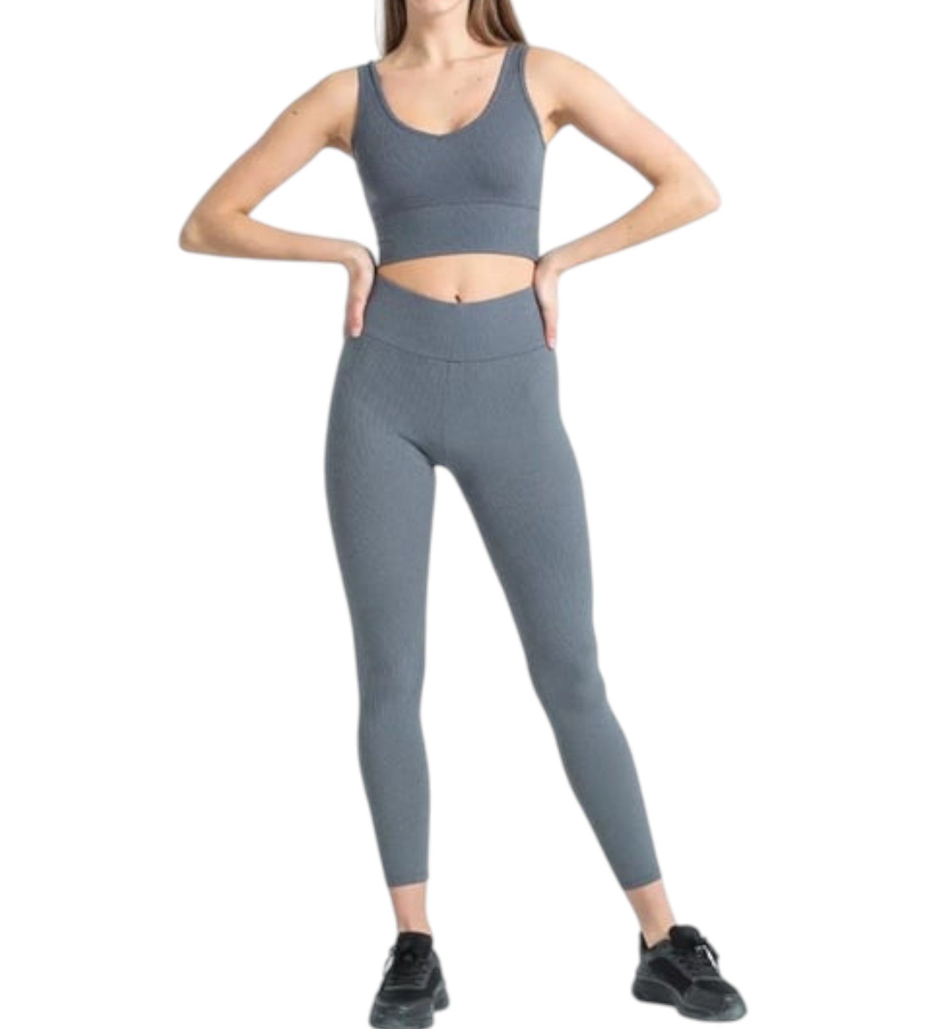 fashionshowcase Leggings Damen Sport-Tights mit Shaping-Effekt und engem hohem Bund Hohe Taille für zusätzlichen Komfort – Bild 2 von 4