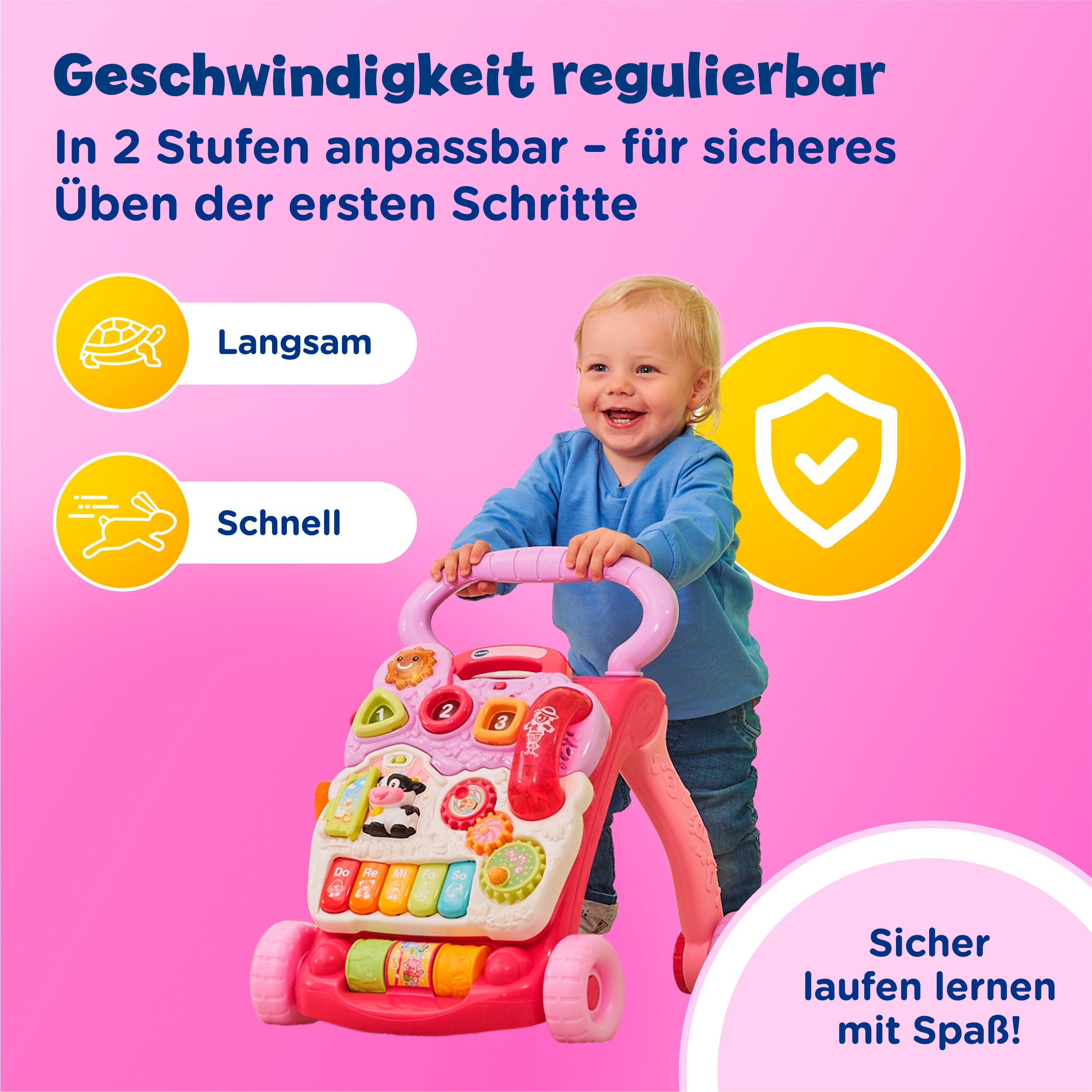 Vtech® Lauflernwagen VTechBaby, Spiel-und Laufwagen, mit 11 Kindermelodien