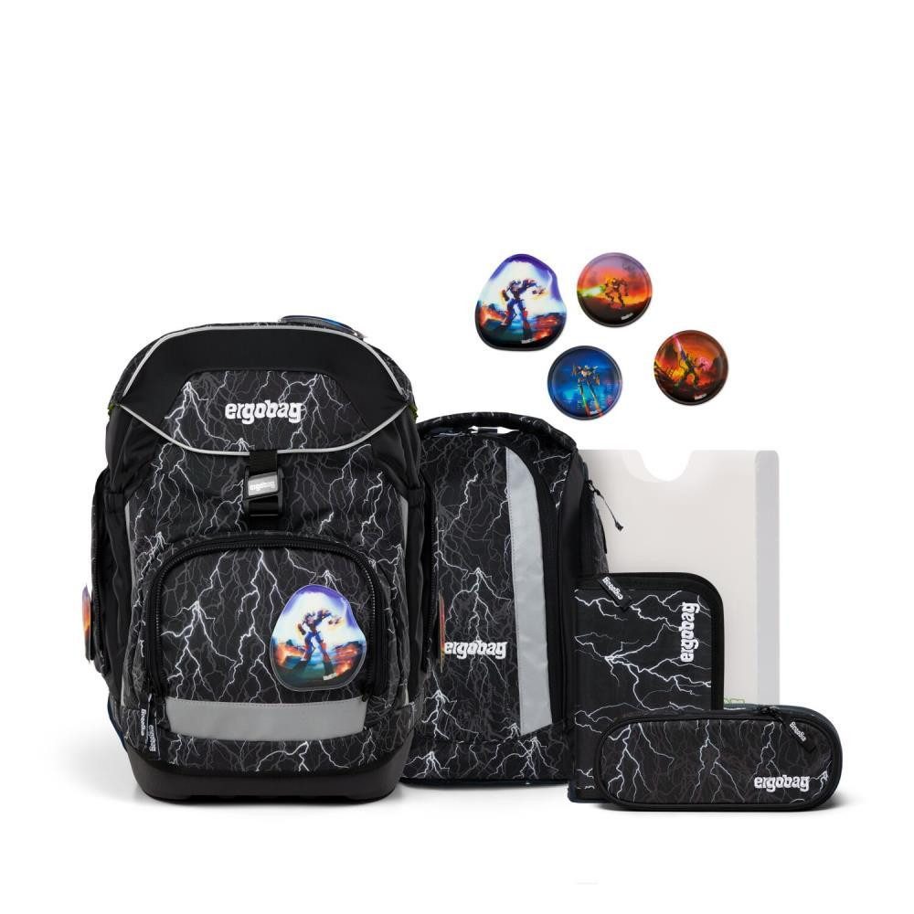 ergobag Schulrucksack Pack (6tlg., Federmäppchen, Sportrucksack, Heftebox, Schlmaperrolle und Kletties)
