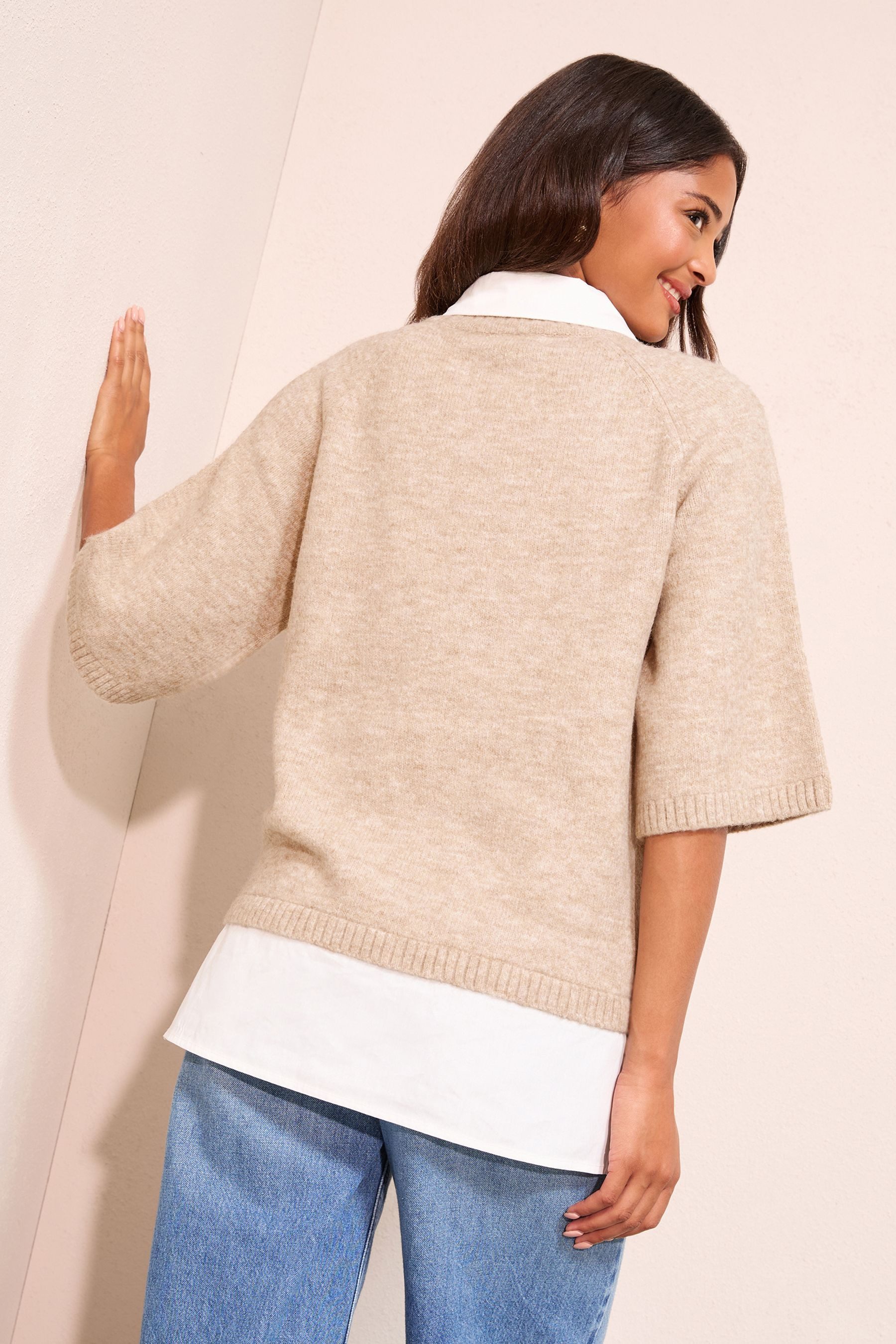 Friends Like These Strickpullover Friends Like These 2-in-1-Strickoberteil (1-tlg)