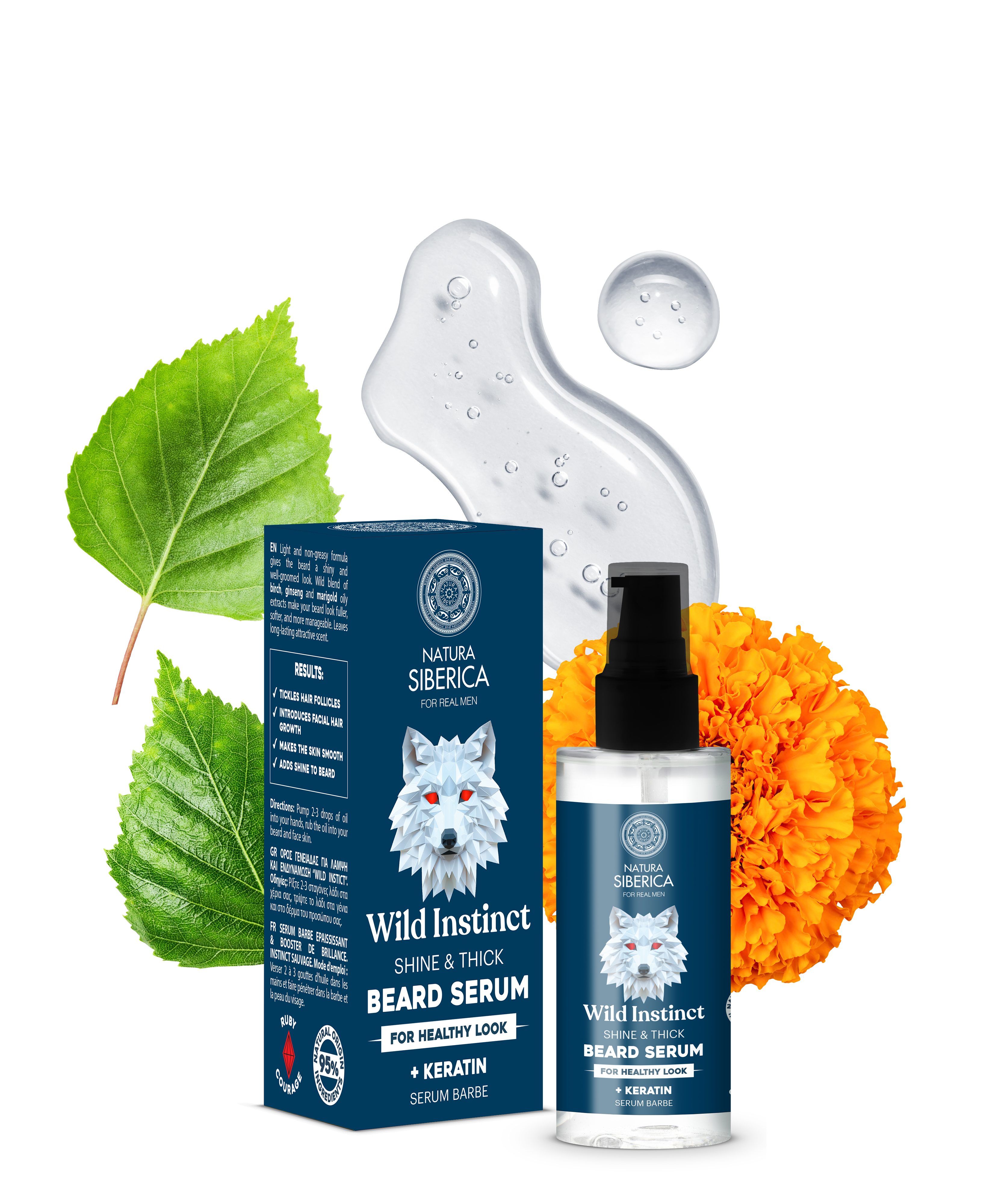 Natura Siberica Bartöl Men Wild Instinct. Shine & Thick Beard Serum, For Healthy Look, 50 ml