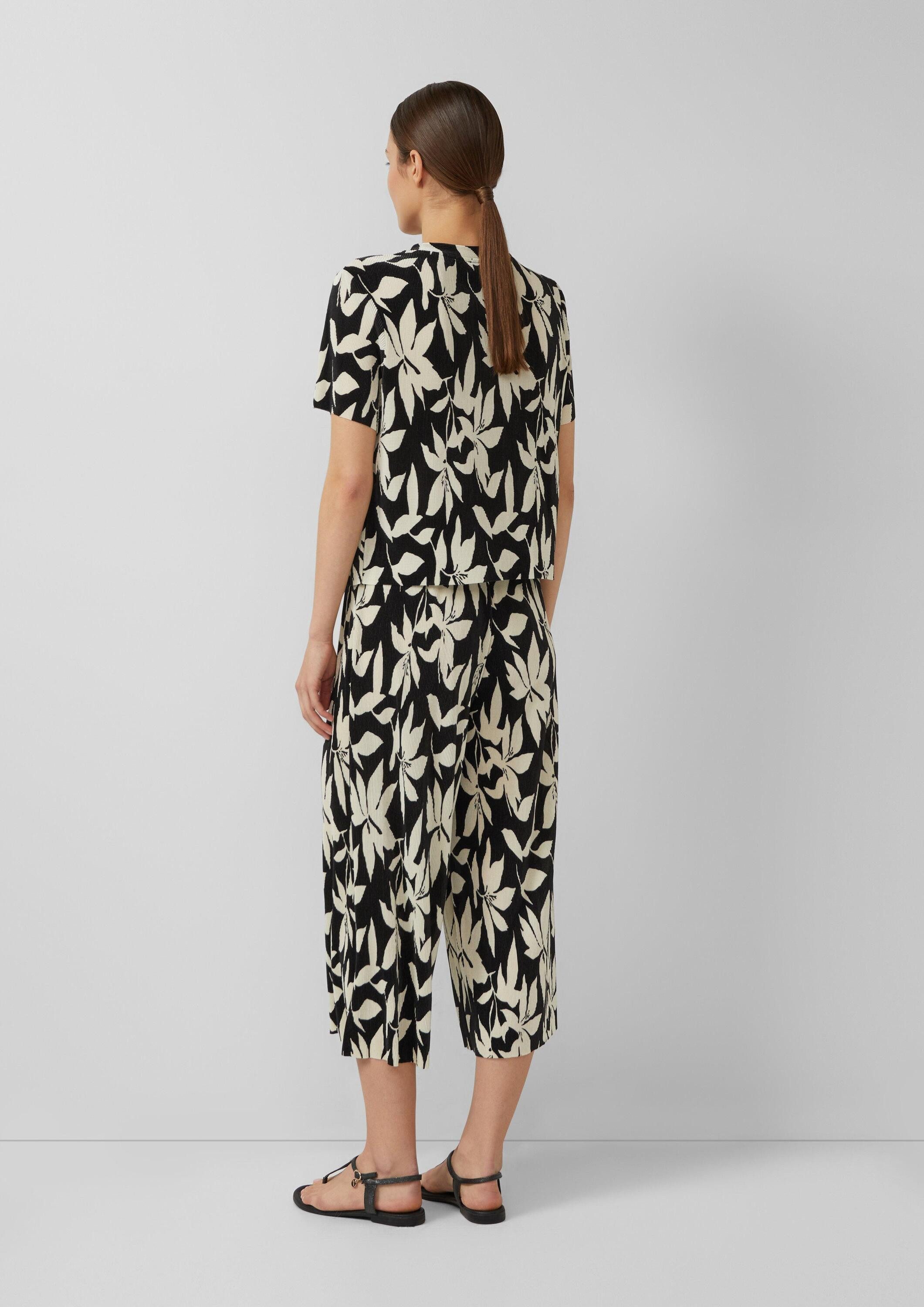 s.Oliver Culotte Hose Plissierte Culotte mit All-over-Print