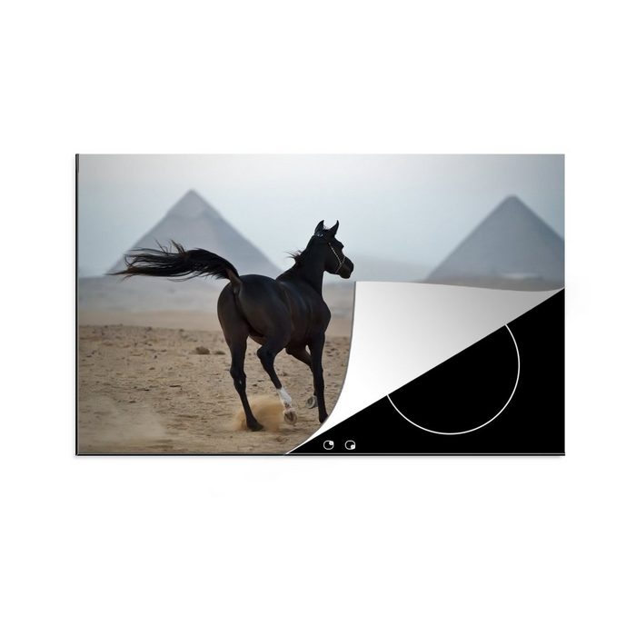 MuchoWow Herdblende-/Abdeckplatte Araber - Pferd - Ägypten - Wüste Vinyl (1 tlg) induktionskochfeld Schutz für die küche Ceranfeldabdeckung