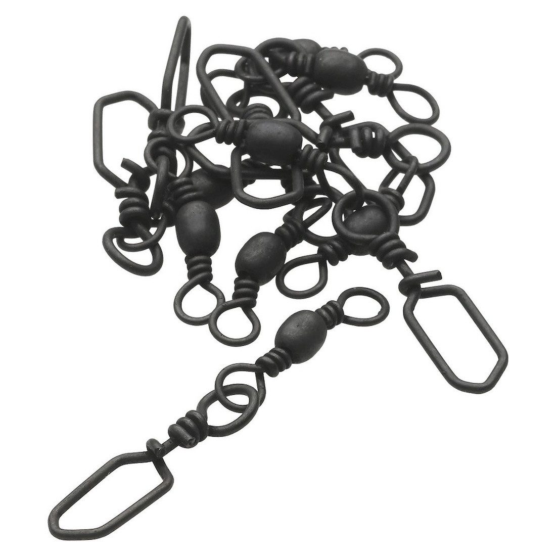 Kinetic Angelwirbel Kinetic Barrel Swivel W/Scandic Snap #12 10Kg Black Nickel 8Pcs