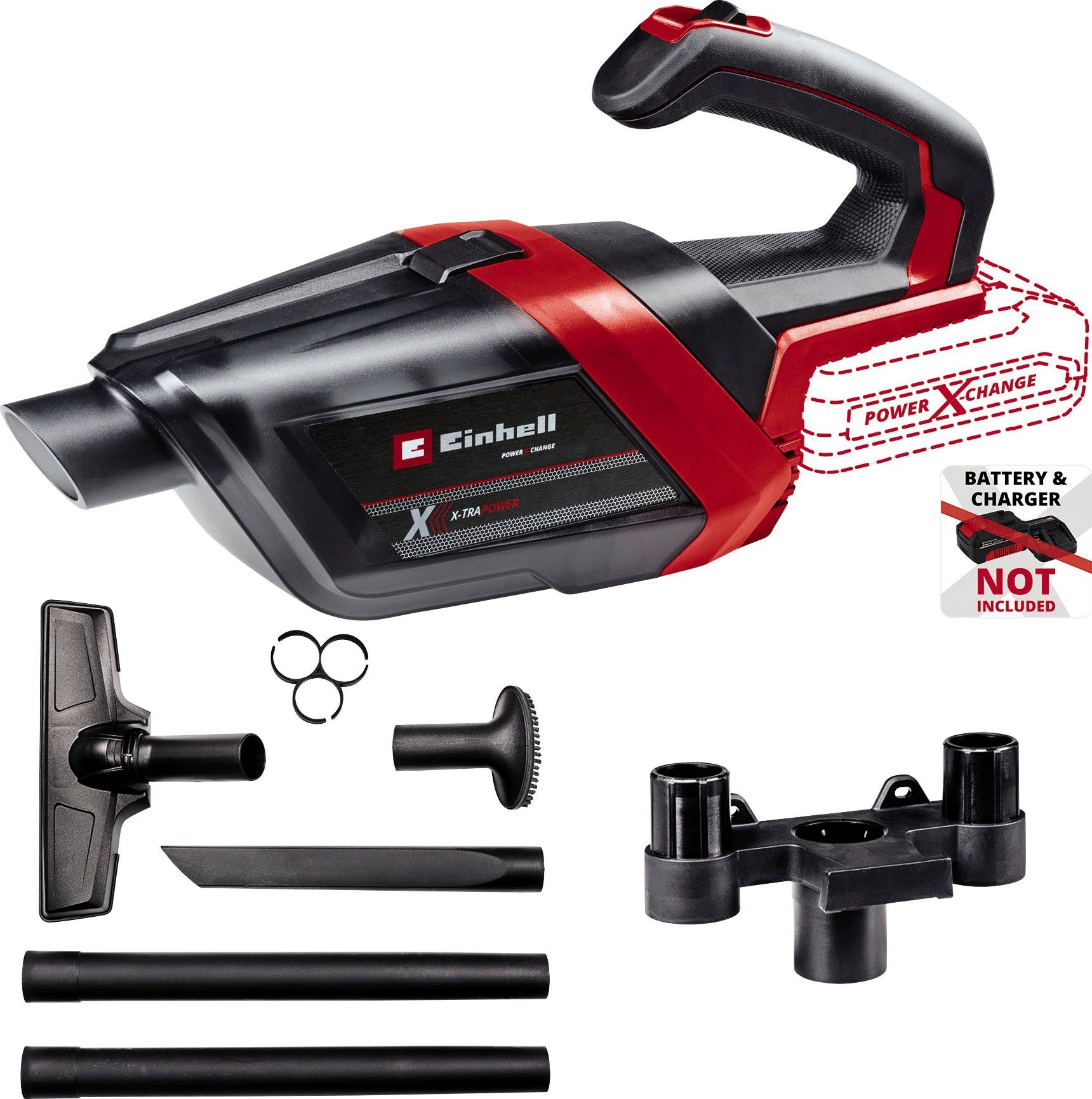 Einhell Akku-Handstaubsauger Power X-Change TE-HV 18/06 Li - Solo, beutellos, ohne Akku und Ladegerät