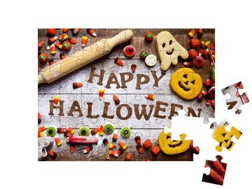 puzzleYOU Puzzle Cookie-Bäckerei zu Halloween, 48 Puzzleteile, puzzleYOU-Kollektionen Festtage