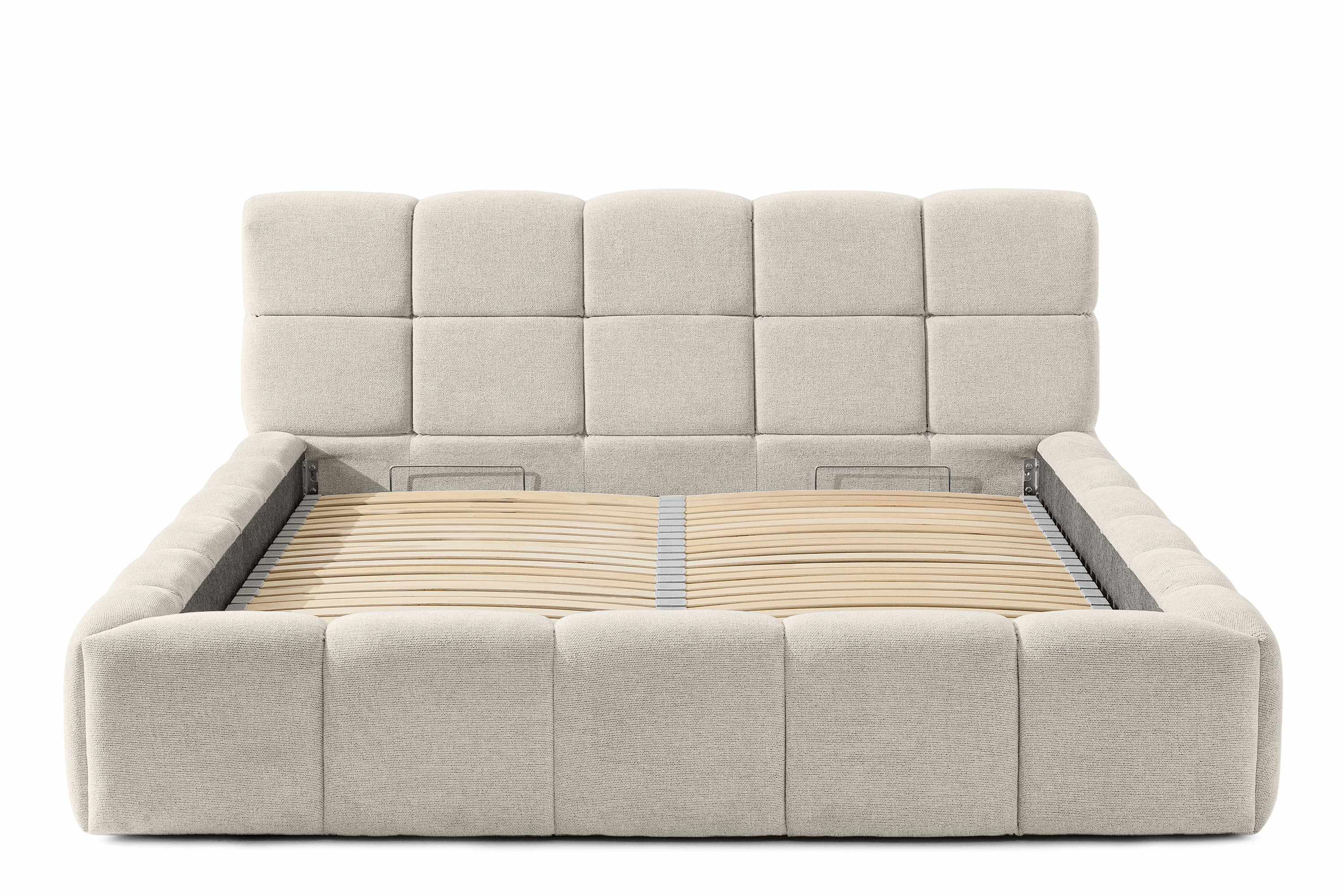 KONSIMO® Polsterbett Doppelbett AERI mit Stauraum, günstig online kaufen