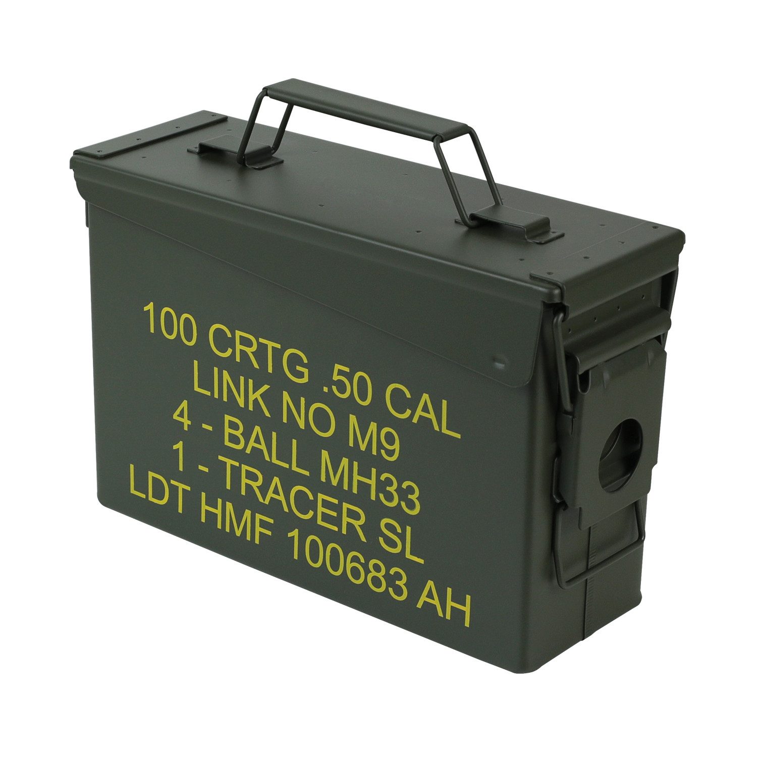 HMF Aufbewahrungsbox Munitionskiste, US Ammo Box, Metallkiste, 27,5 x 17,5 x 9,5 cm, grün