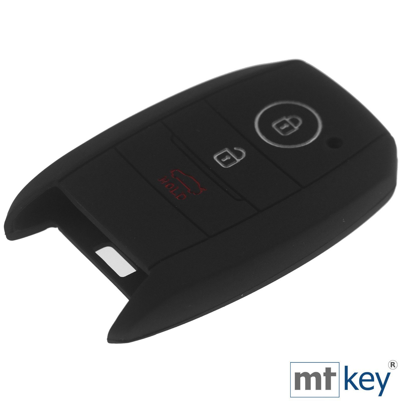 Autoschlüssel für 3 Schwarz, Softcase Picantio Sportage Stonic Soul Silikon Schlüsseltasche Schutzhülle Tasten KEYLESS Ceed mt-key KIA Rio