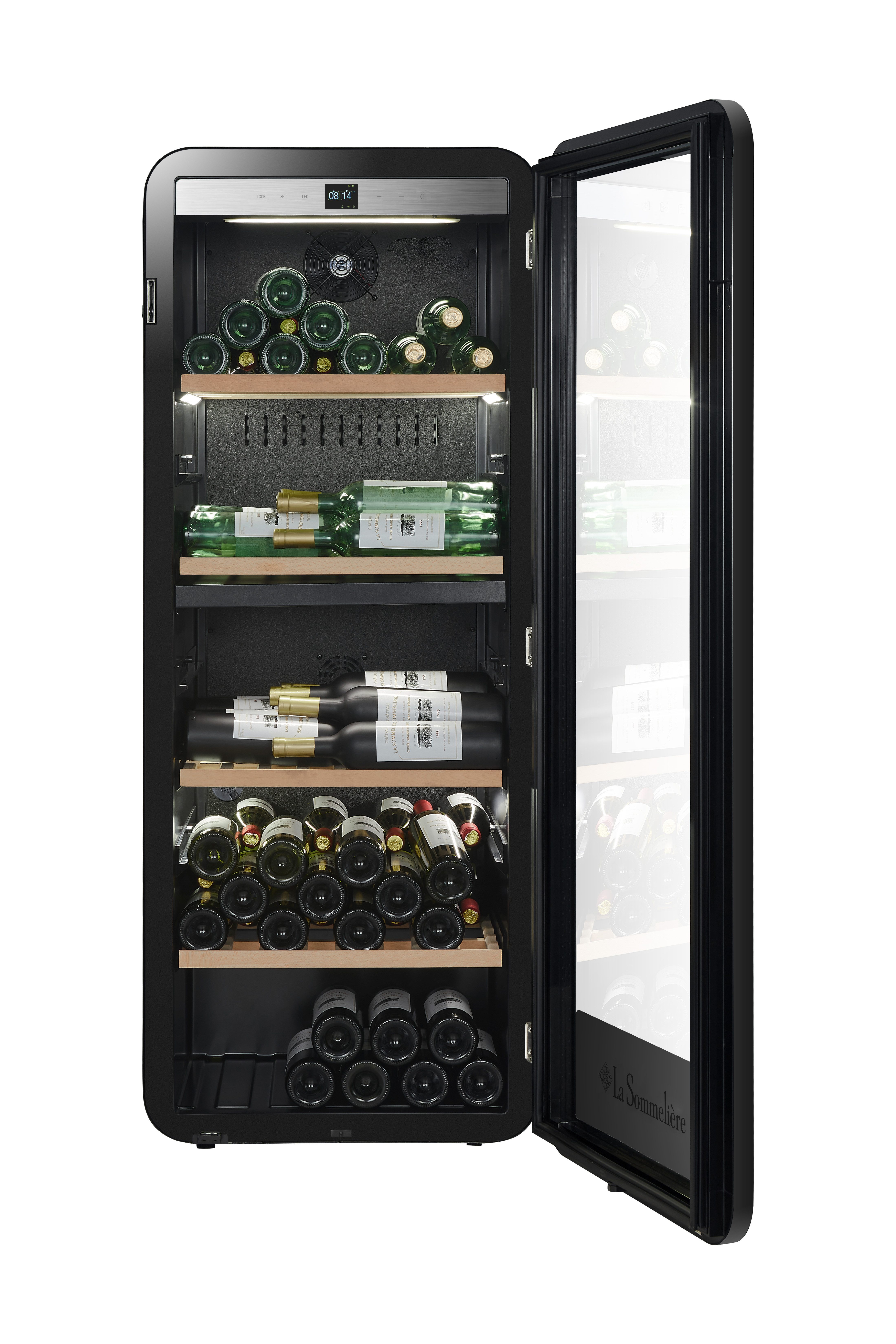 La Sommelière Weinkühlschrank APOGEE145DZN, für 143 Standardflaschen á 0,75l,2 Zonen, Aktivkohlefilter, LED-Beleuchtung, SMART