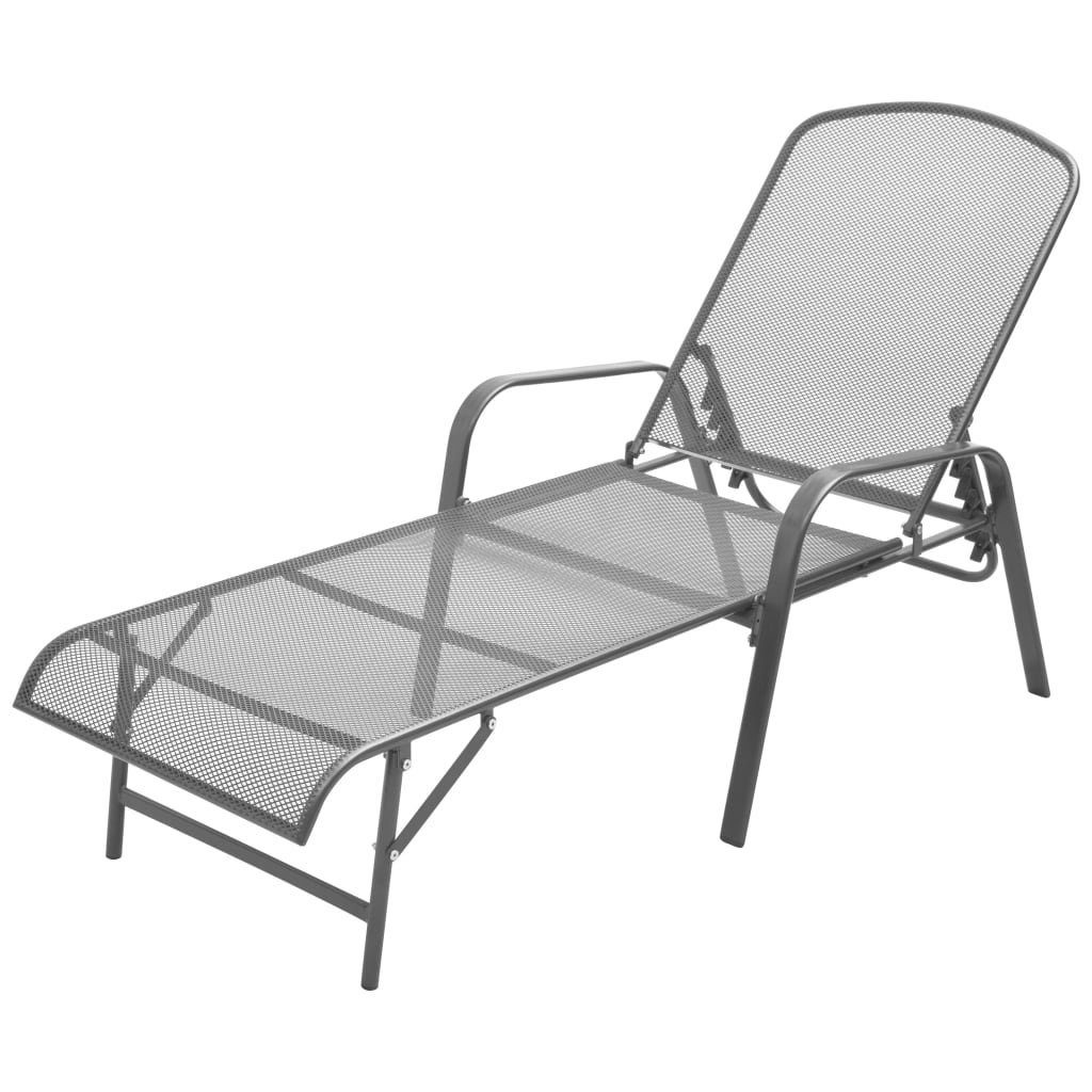 DOTMALL Gartenliege Sonnenliege aus Metall,GitterDesign,langlebig und