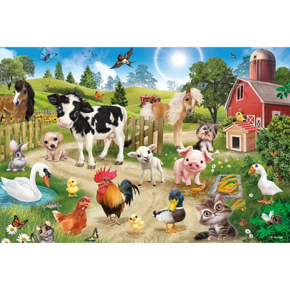 Schmidt Spiele Puzzle Animal Club Teile, 60 Bauernhoftiere 60 Puzzleteile