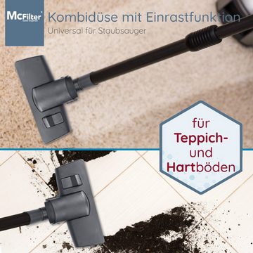 McFilter Kombidüse Universal Staubsauger Düse passend für Miele Siemens Bosch Philips AEG, (1-tlg), Electrolux uvm., Rohraußendurchmesser 32/35mm, Dreh-Kippgelenk
